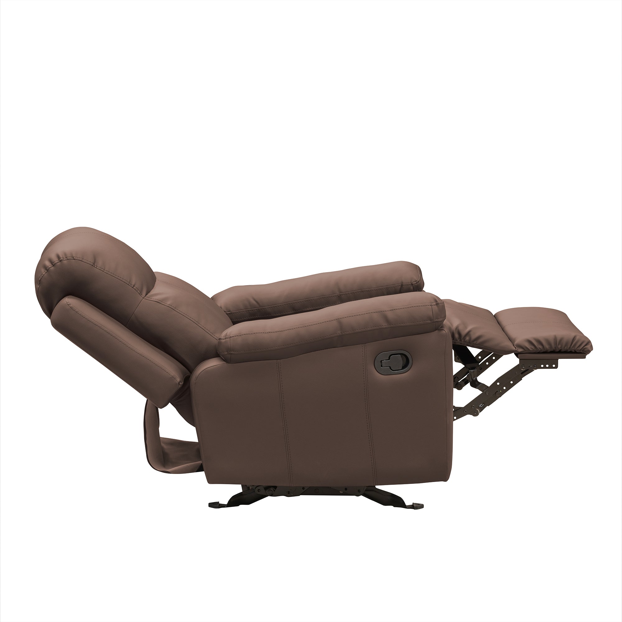 Silla reclinable estática marsella mecedora en sintético chocolate