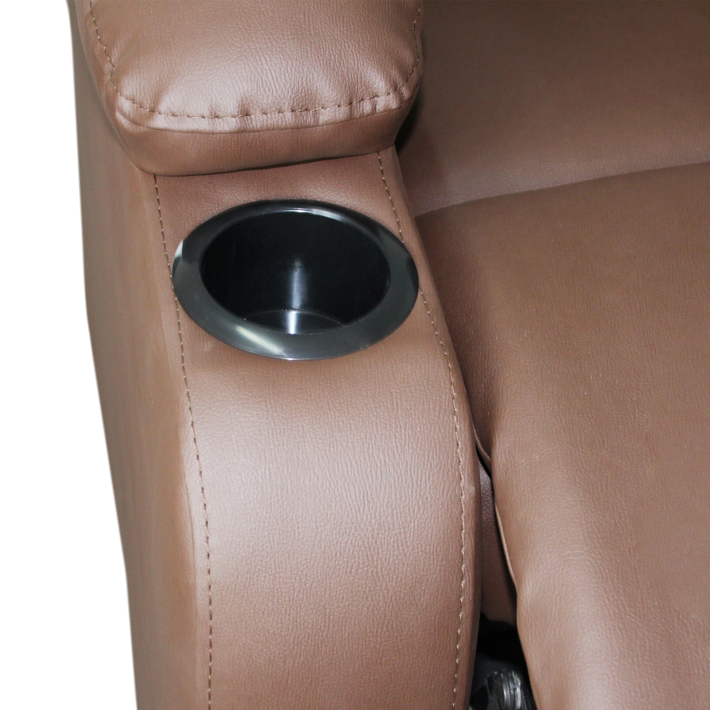SOFA RECLINABLE AMBER 3 PUESTOS SINTETICO CHOCOLATE
