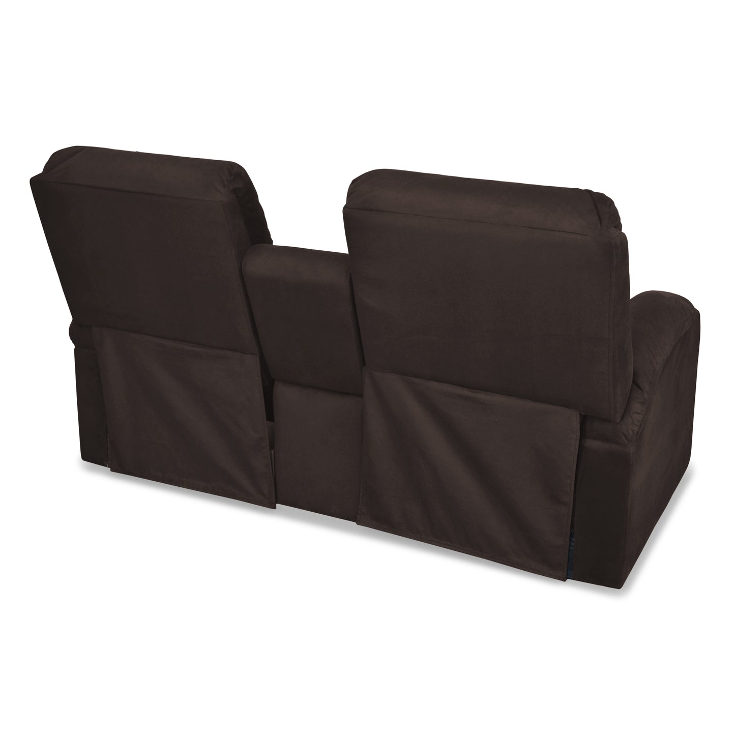 SOFA RECLINABLE AMBER 2P CONSOLA MICROFIBRA CHOCOLATE