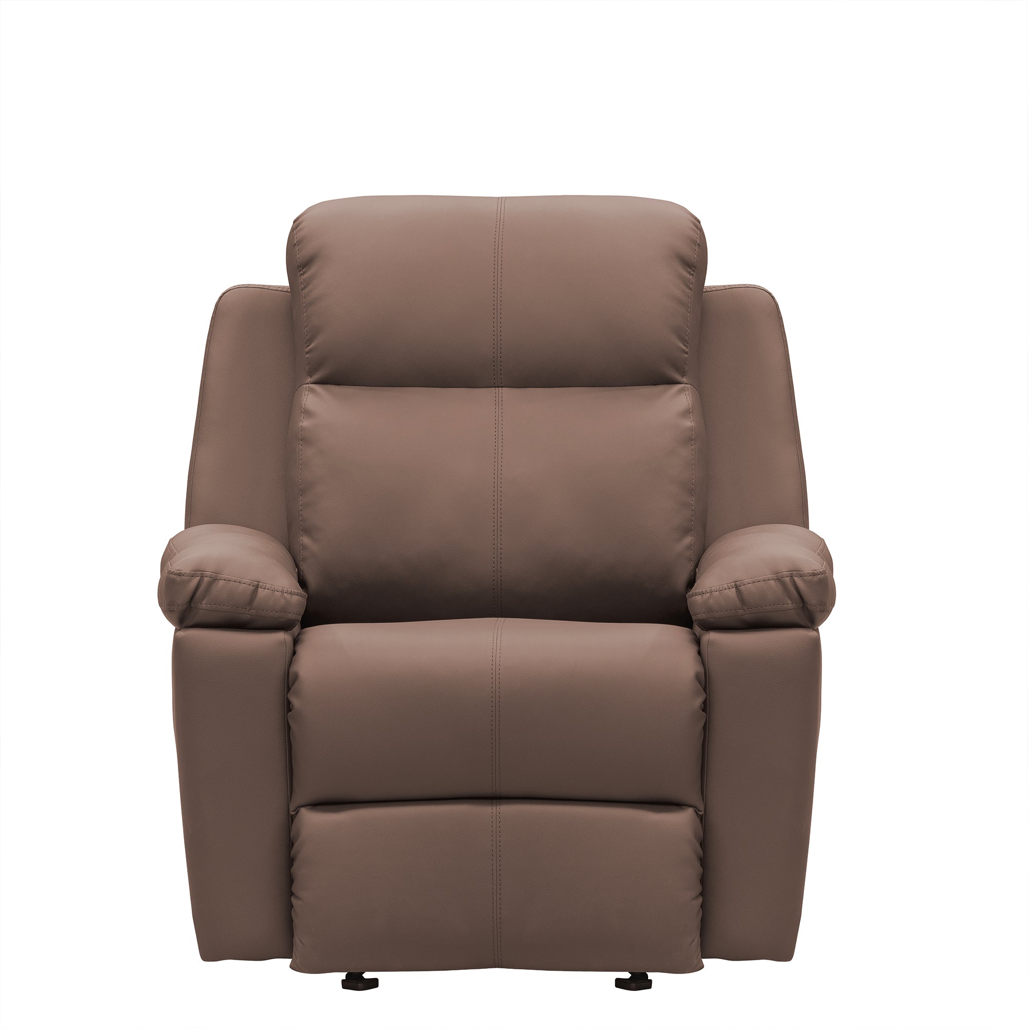 Silla reclinable estática marsella mecedora en sintético chocolate