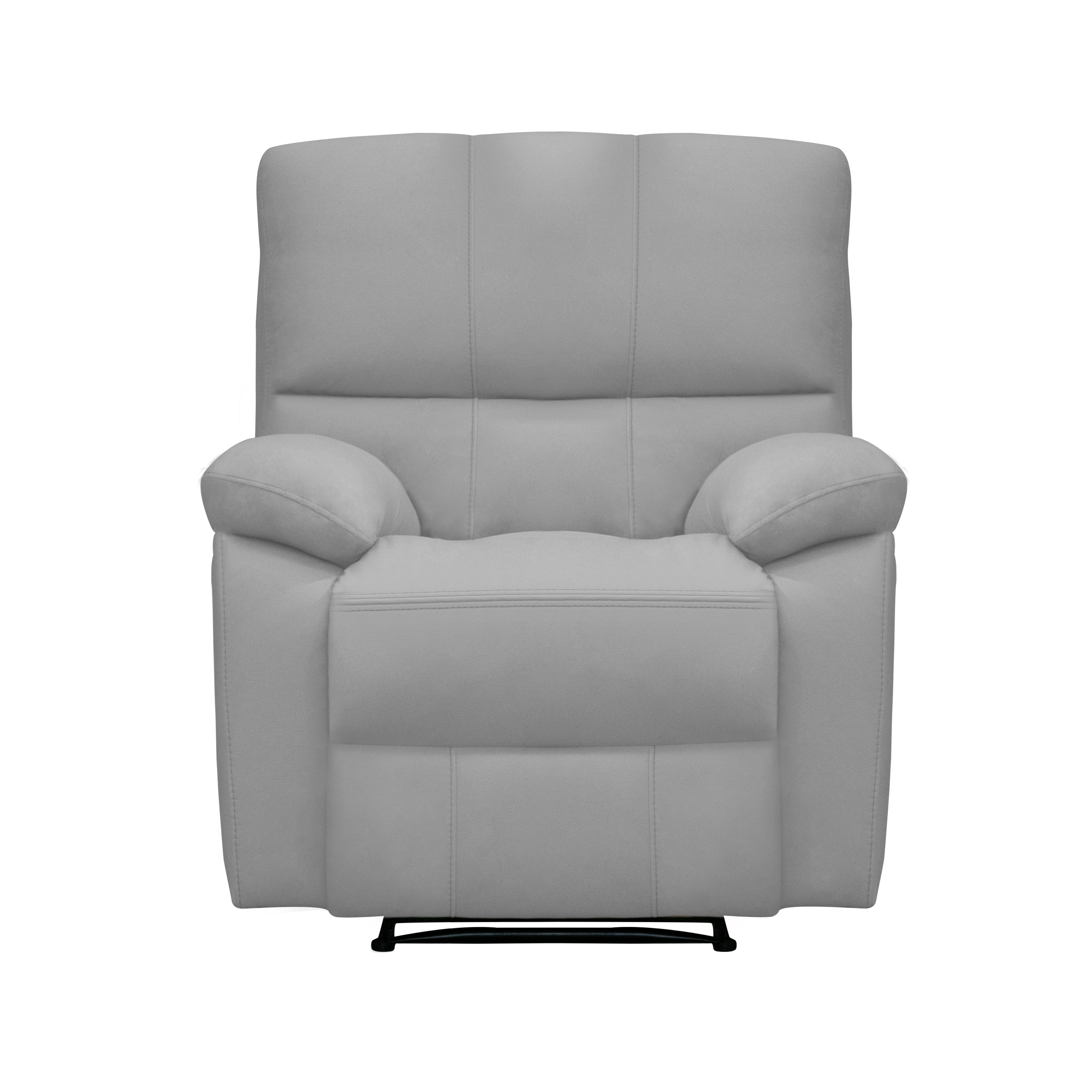 Silla reclinable estática marsella mecedora microfibra Gris