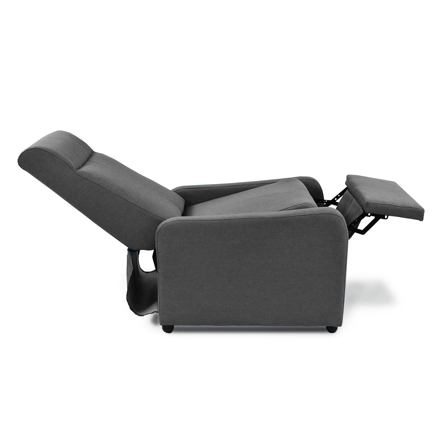 SILLA RECLINABLE PRAXIS MICROFIBRA GRIS OSCURO