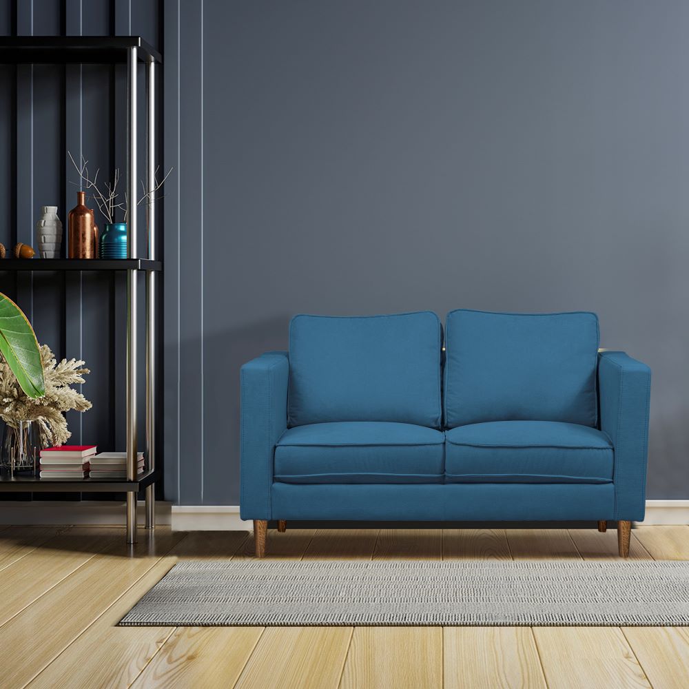 SOFÁ 2 PUESTOS MONTREAL MICROFIBRA AZUL
