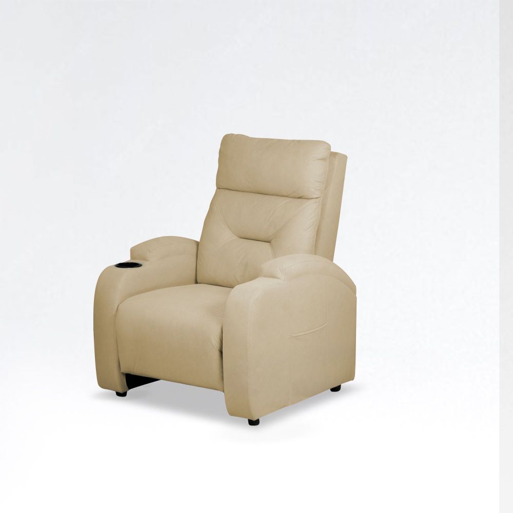 SILLA RECLINABLE LOGAN 1 PUESTO ESTATICO TIPO SINTETICO CAMEL
