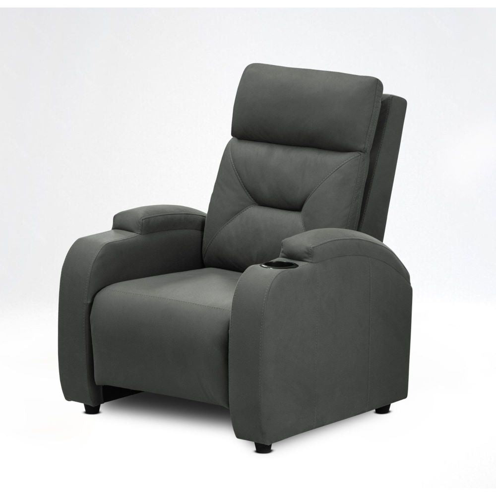 SILLA RECLINABLE LOGAN 1 PUESTO ESTATICO TIPO SINTETICO GRIS PLOMO