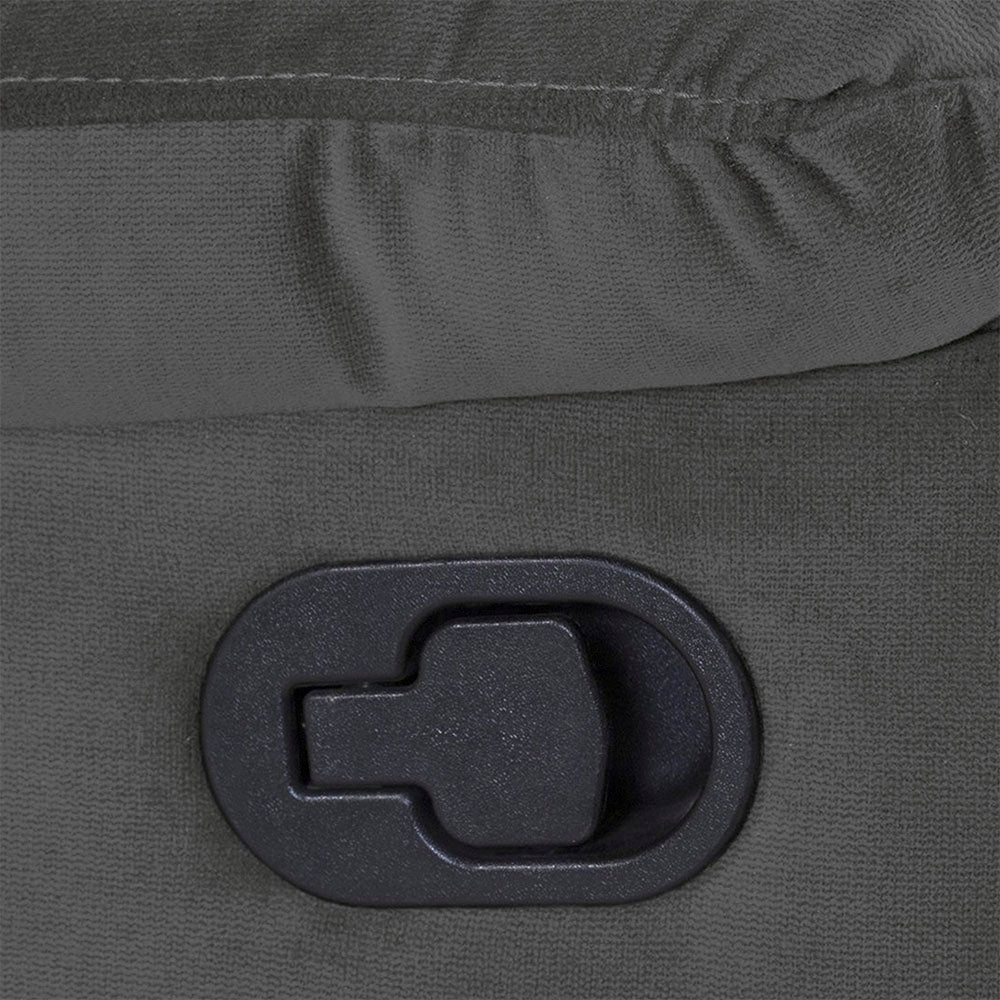 Silla reclinable mecedora giratoria tokio microfibra gris plomo