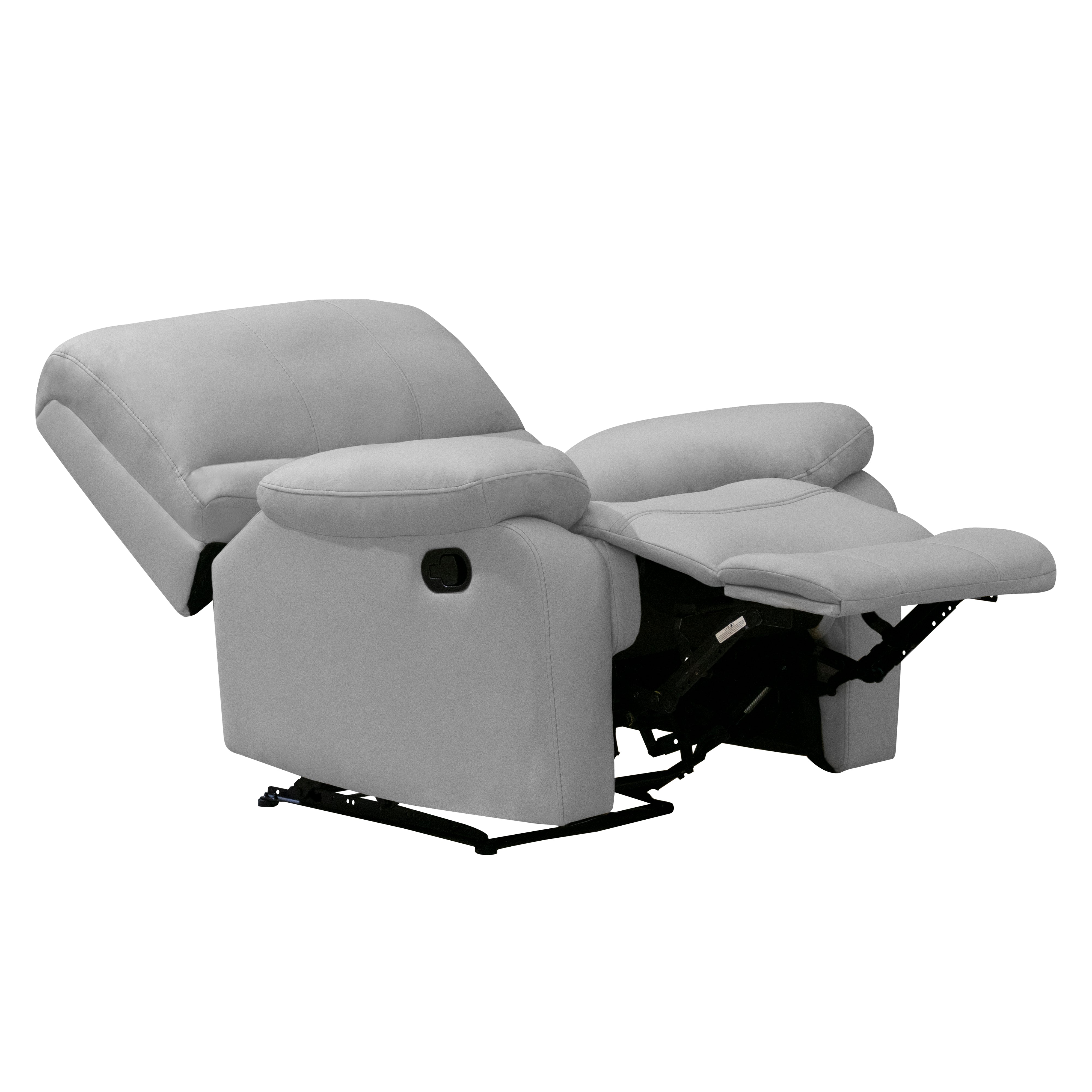 Silla reclinable estática marsella mecedora microfibra Gris