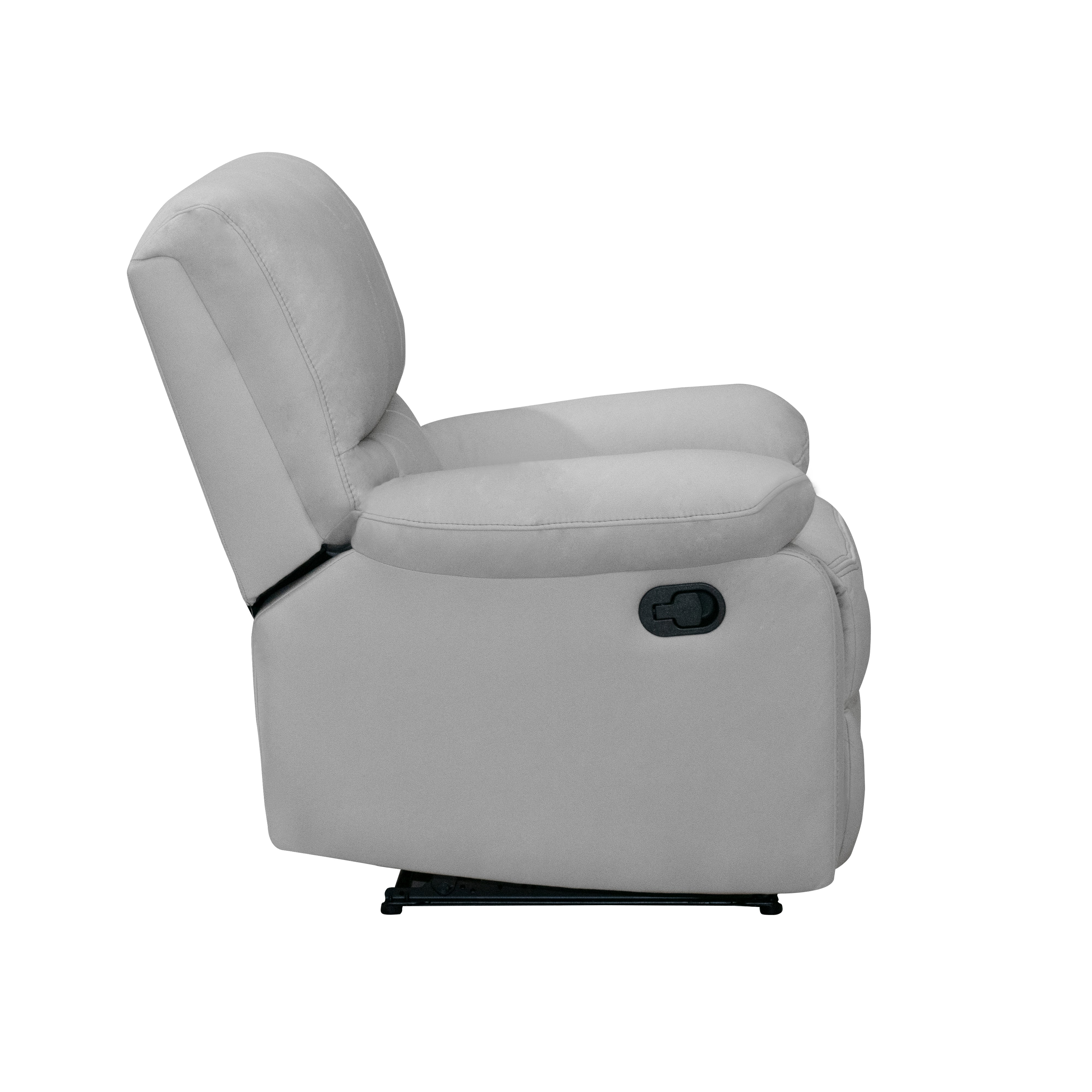 Silla reclinable estática marsella mecedora microfibra Gris