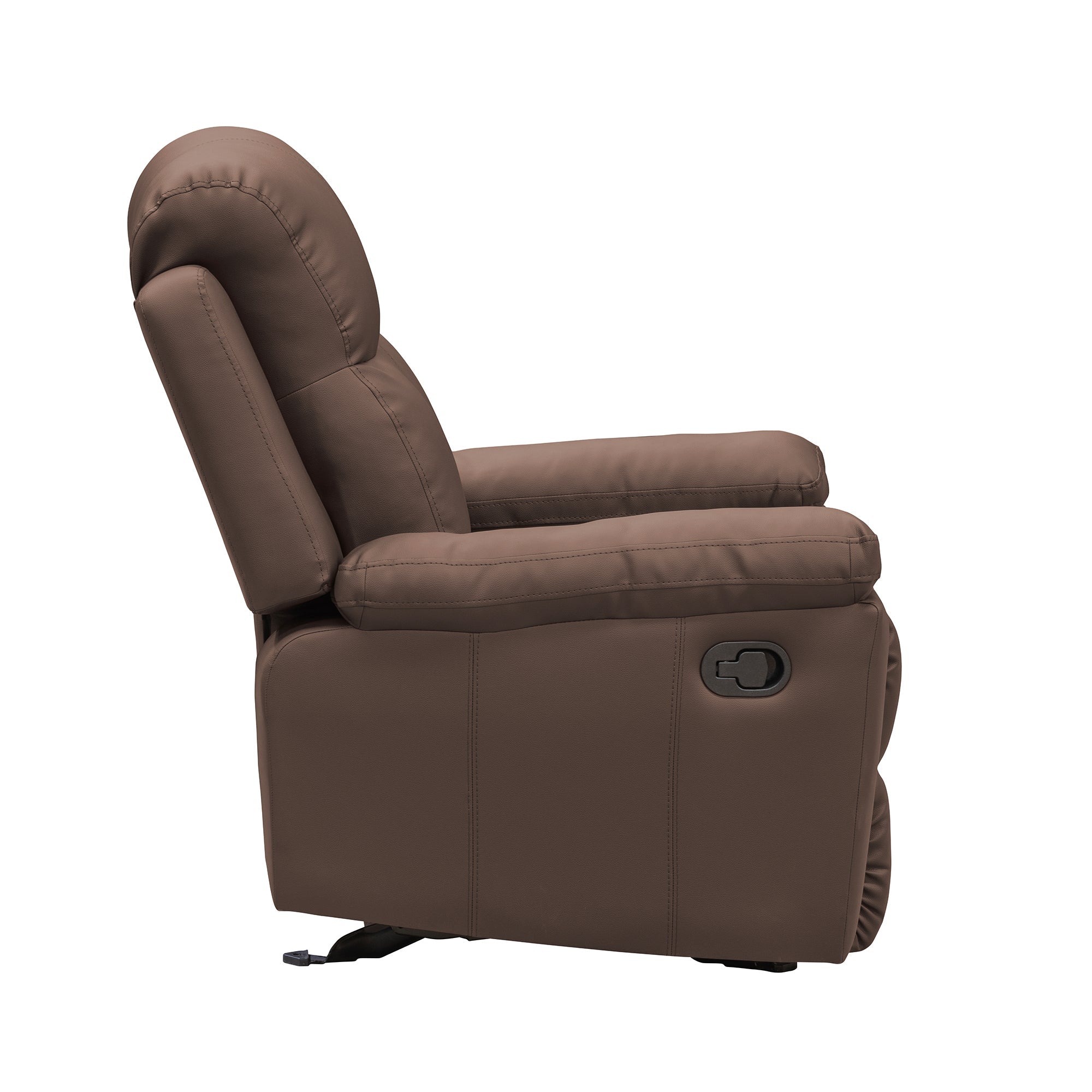 Silla reclinable estática marsella mecedora en sintético chocolate