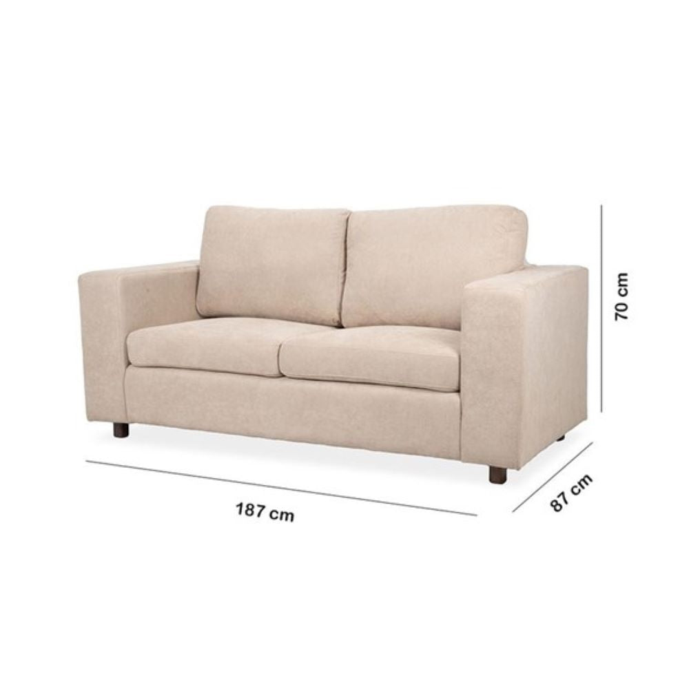 SOFÁ 2.5 PUESTOS NAUTY MICROFIBRA CAMEL