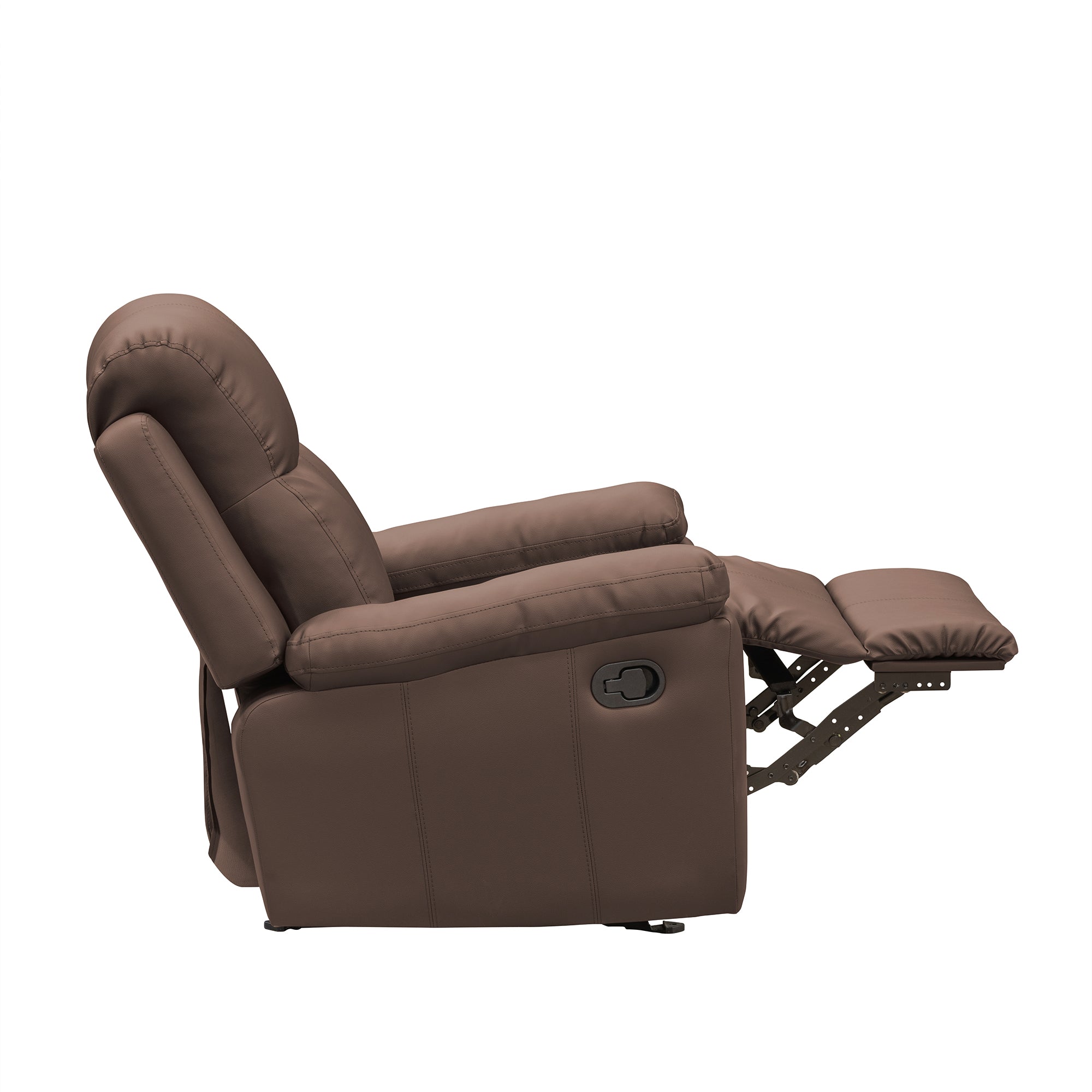 Silla reclinable estática marsella mecedora en sintético chocolate
