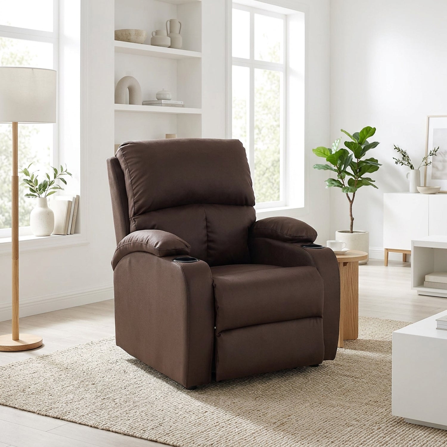 Silla reclinable amber estatica sintetico chocolate