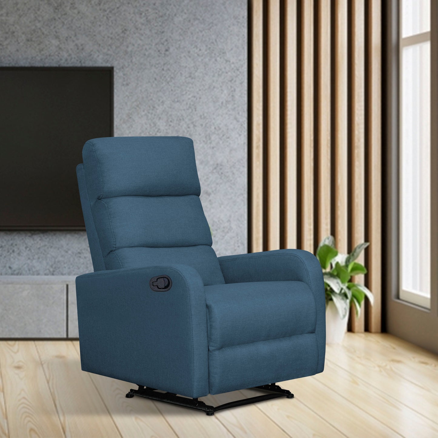 SILLA RECLINABLE ESTÁTICA PEKIN 1 PUESTO TELA INDIGO