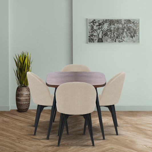 SET X2 SILLA COMEDOR NOVA NEGRO MATE CAMEL