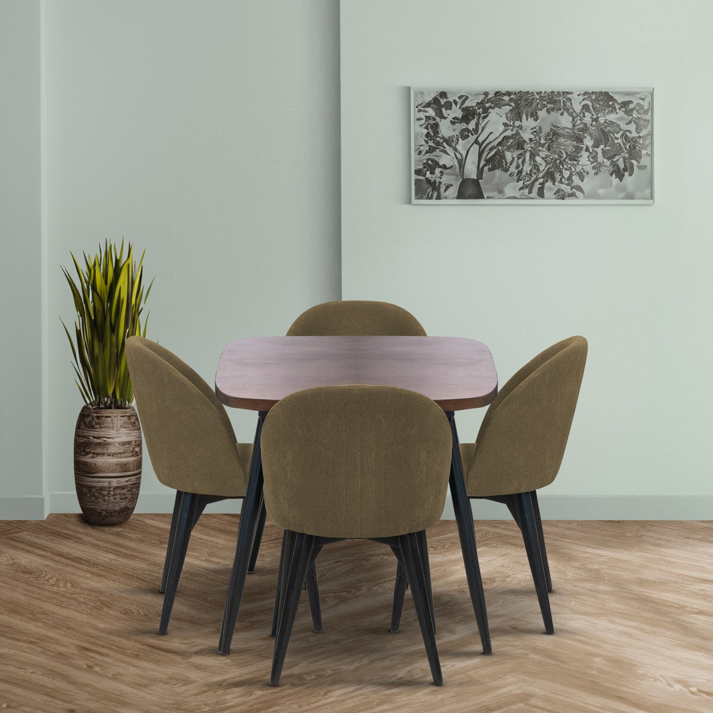 SET X2 SILLA COMEDOR NOVA NEGRO MATE TAUPE