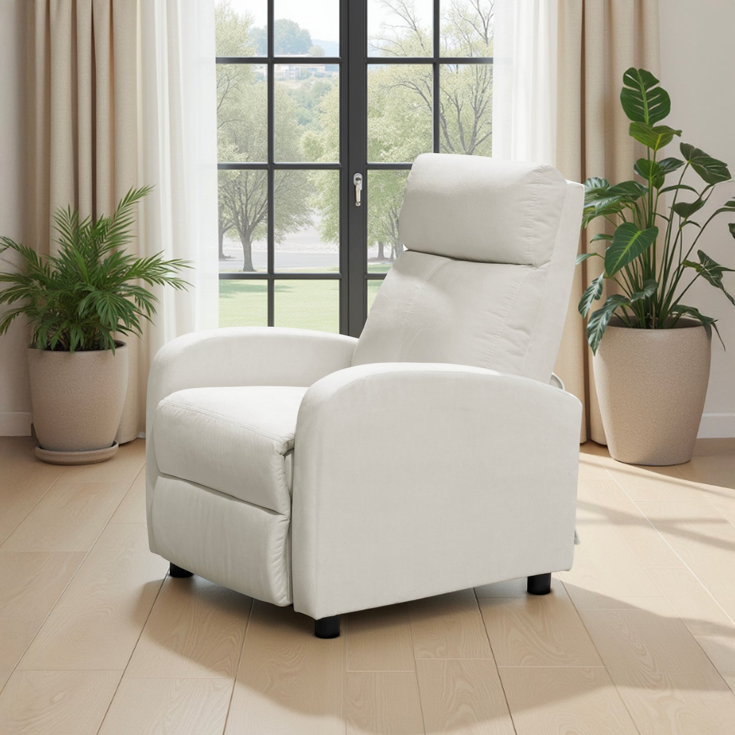 SILLA RECLINABLE DALY ESTATICA MICROFIBRA CRUDO