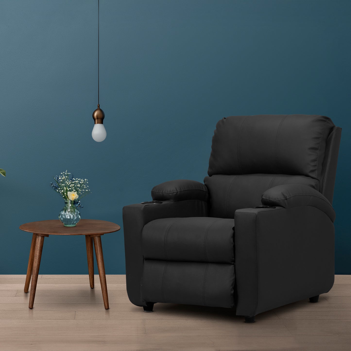 SILLA RECLINABLE ALAN 1 PUESTO ROMA NEGRO