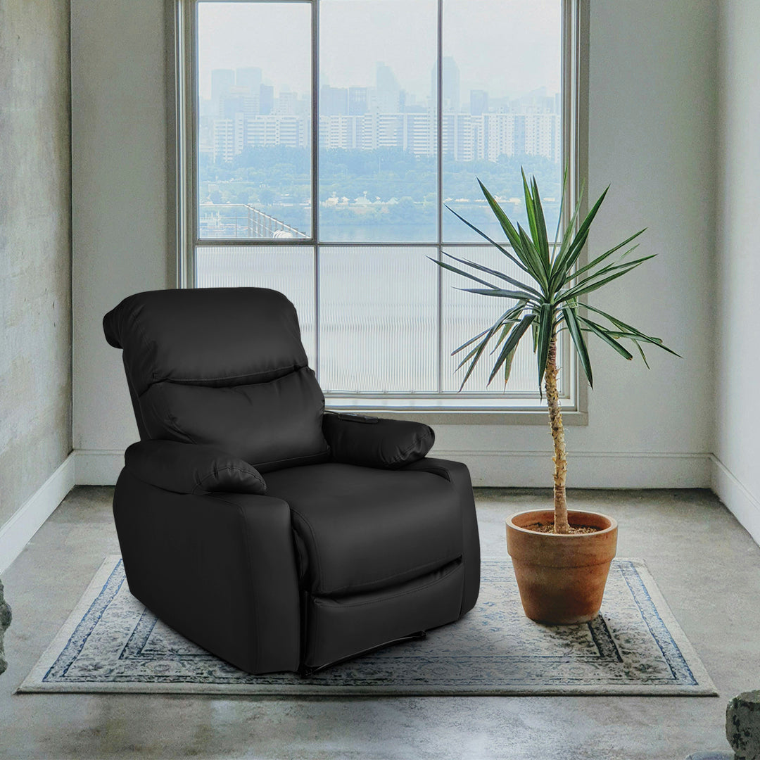 Silla reclinable velara 1 puesto sintetico negro masaje