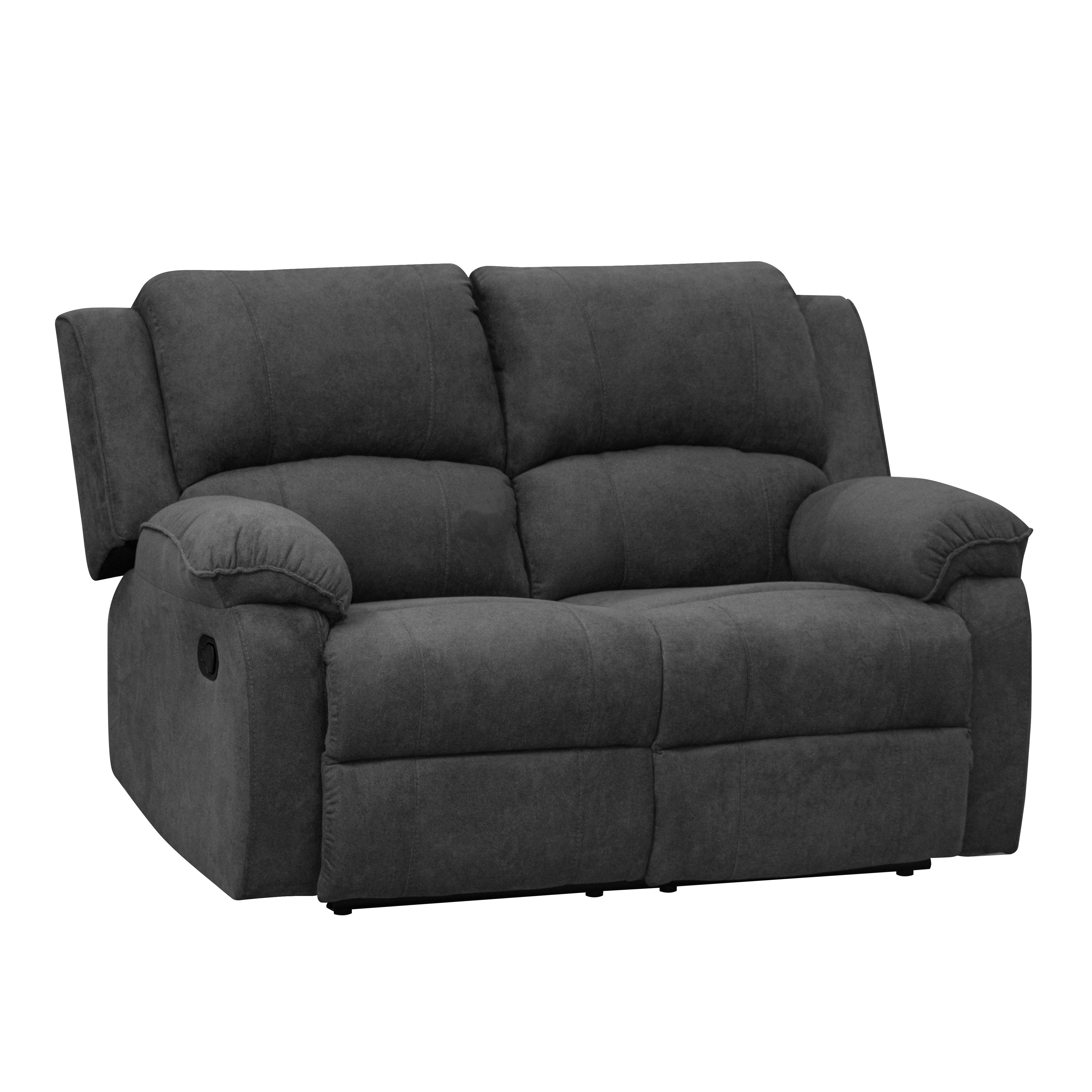 Sofa reclinable tokio 2p microfibra gris plomo