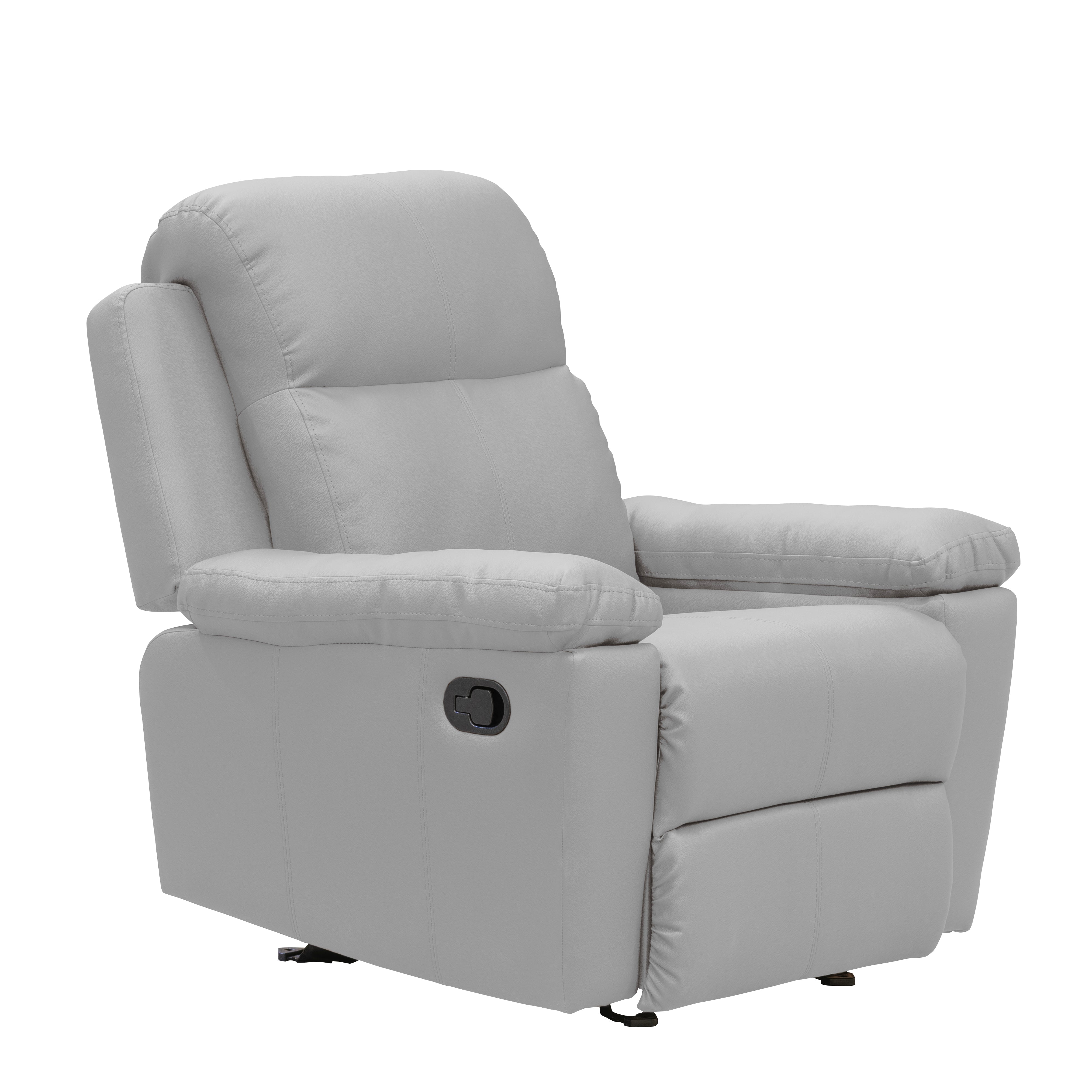 Silla reclinable estática mecedora marsella sintetico gris claro