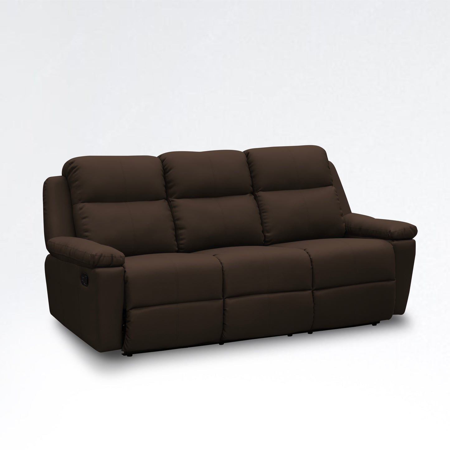 SOFA REC MARSELLA 3 PTOS ESTATICO ROMA CHOCOLATE
