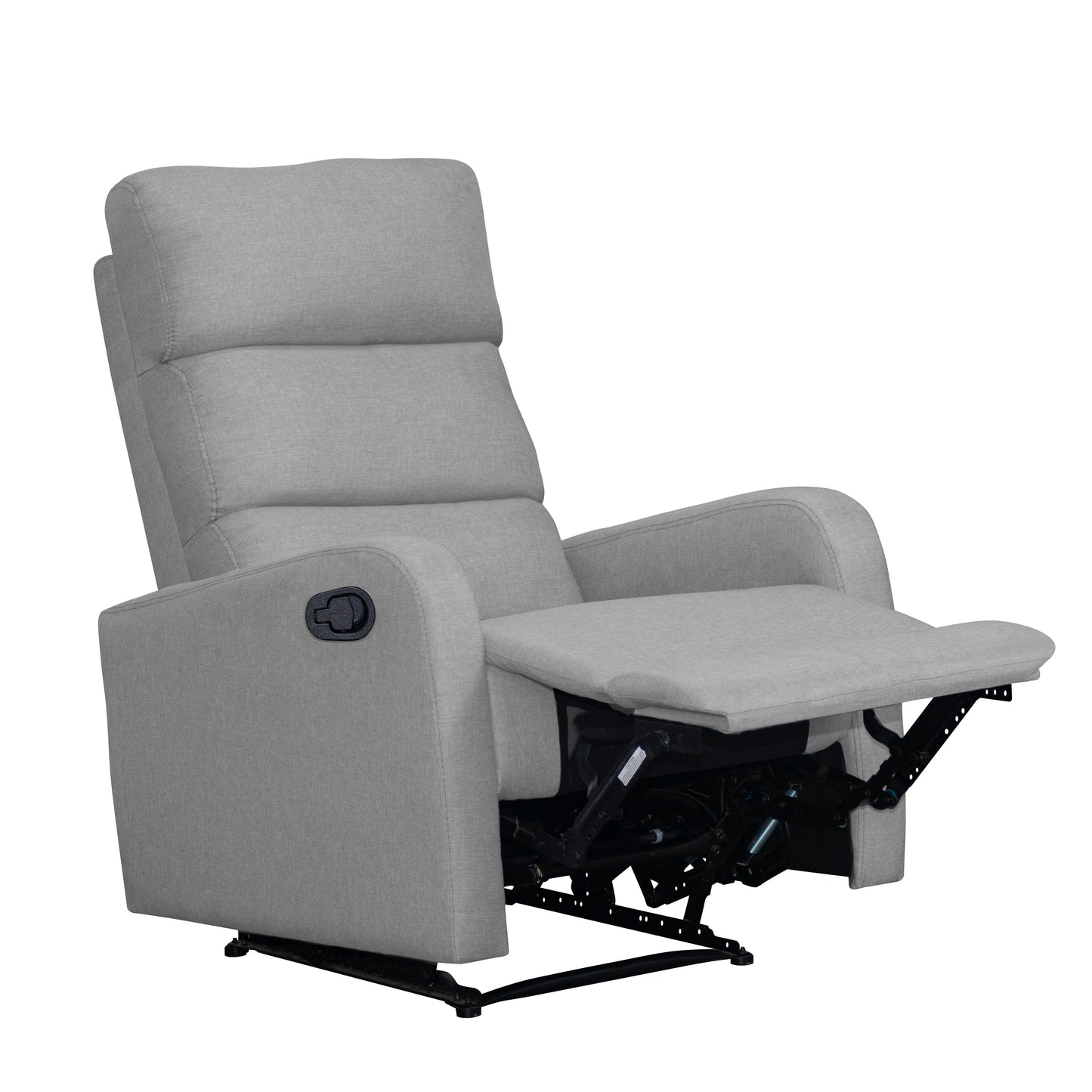 SILLA RECLINABLE ESTÁTICA PEKIN 1 PUESTO MICROFIBRA GRIS CLARO