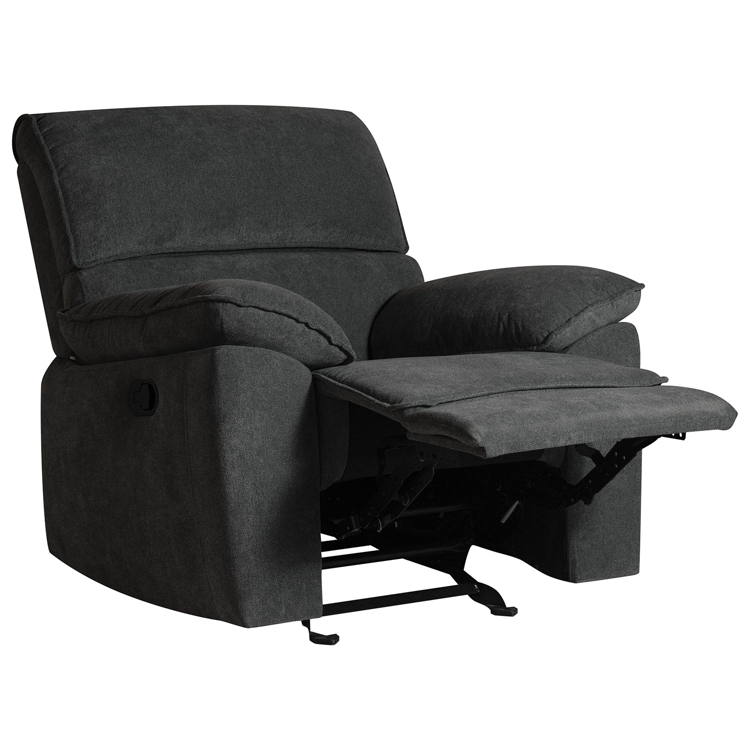 Silla Reclinable Alexa Microfibra Gris Plomo