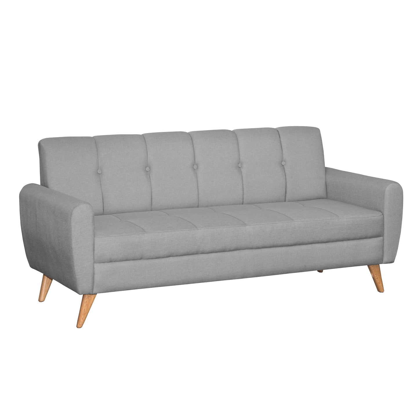 SOFA SELENNA 3 PTOS MICROFIBRA GRIS CLARO