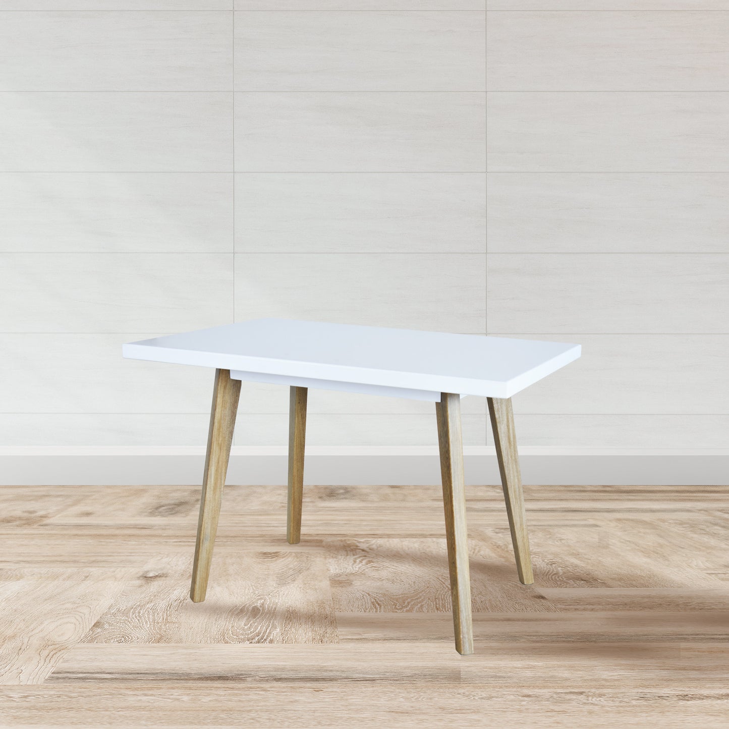 MESA COMEDOR 4 PUESTOS SEUL BLANCO - NATURAL