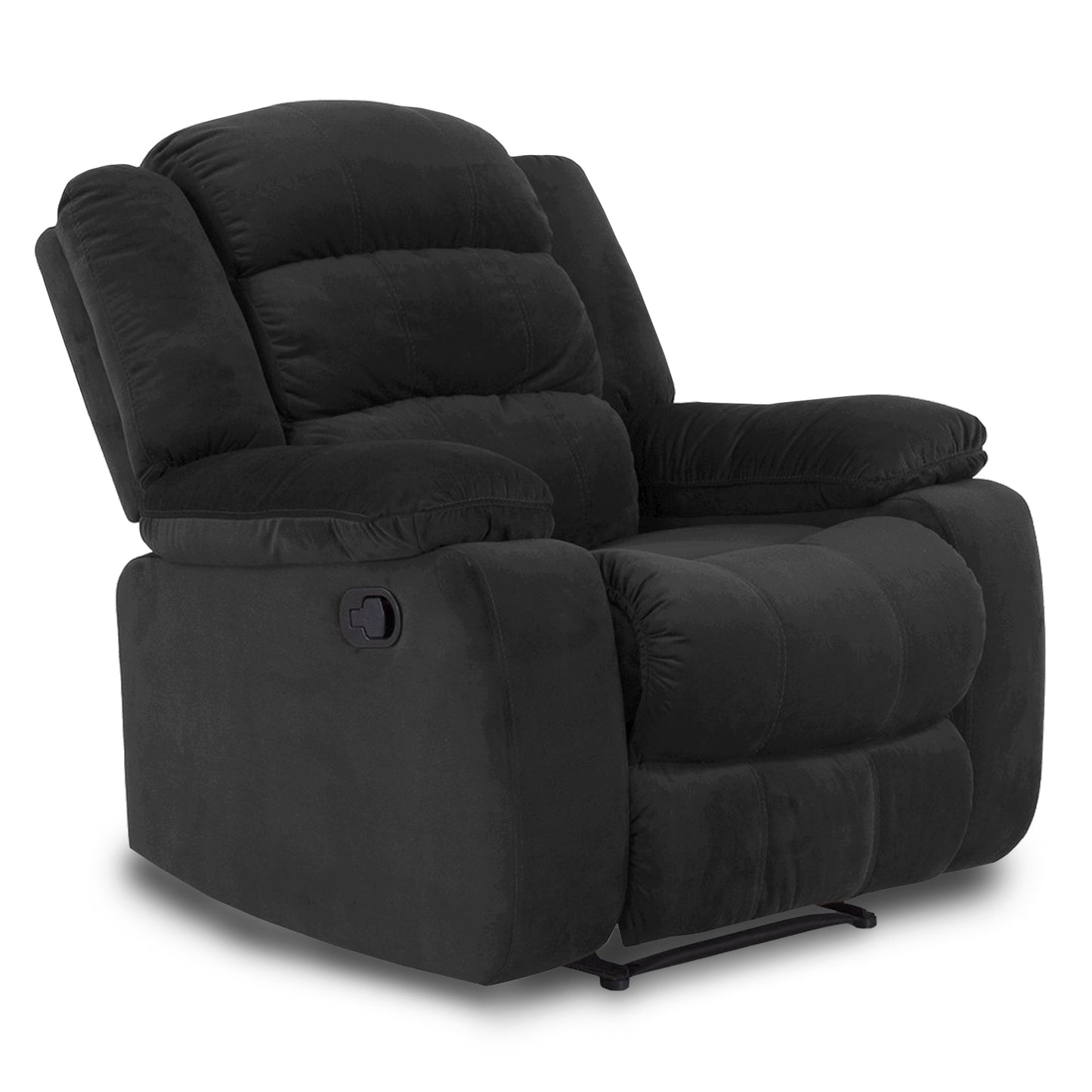 SILLA RECLINABLE DHAKA 1P ESTATICA MICROFIBRA NEGRO