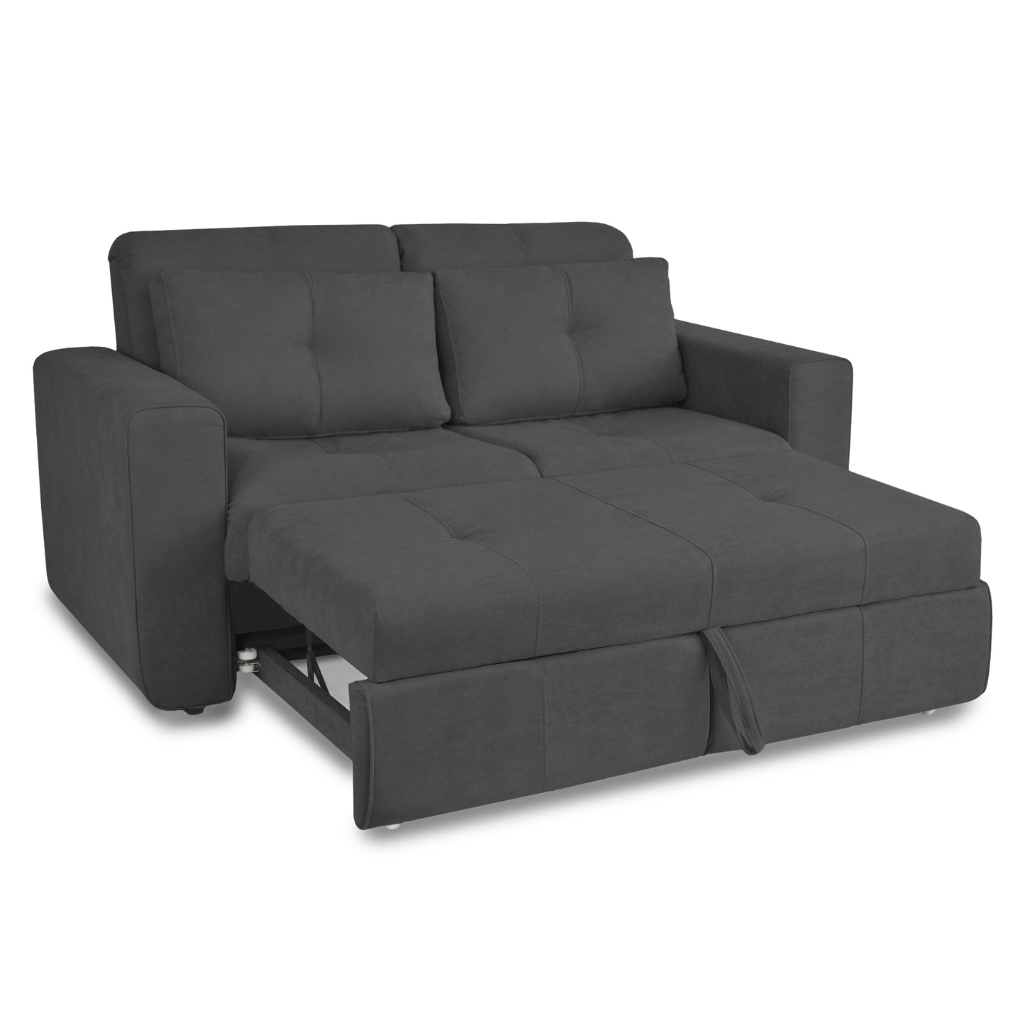 SOFA CAMA BOURBON 1.10 MICROFIBRA GRIS PLOMO