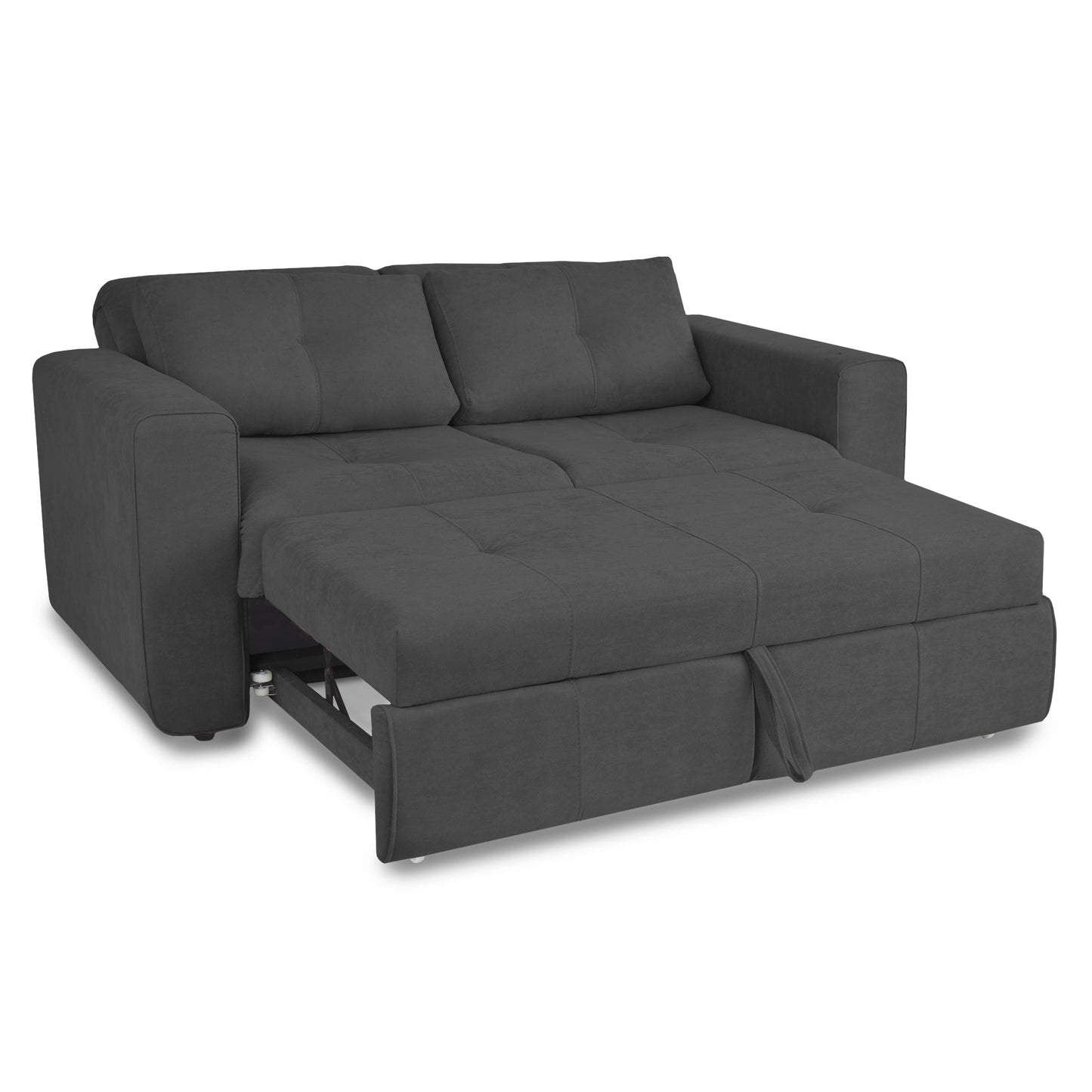 SOFA CAMA BOURBON 1.10 MICROFIBRA GRIS PLOMO