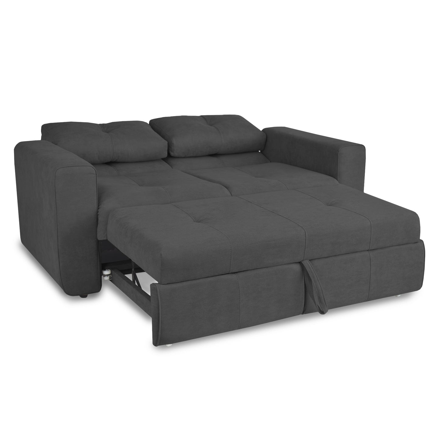 SOFA CAMA BOURBON 1.10 MICROFIBRA GRIS PLOMO