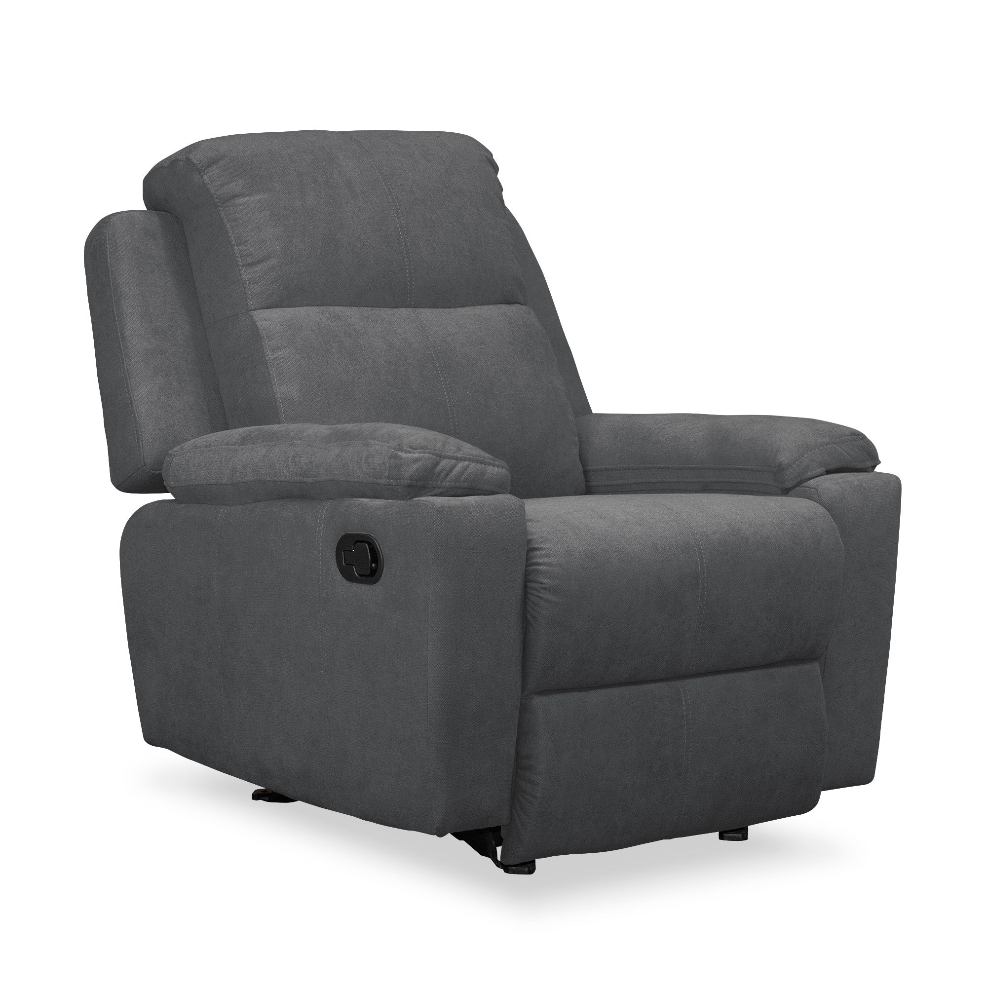 Silla reclinable estática marsella mecedora microfibra gris plomo