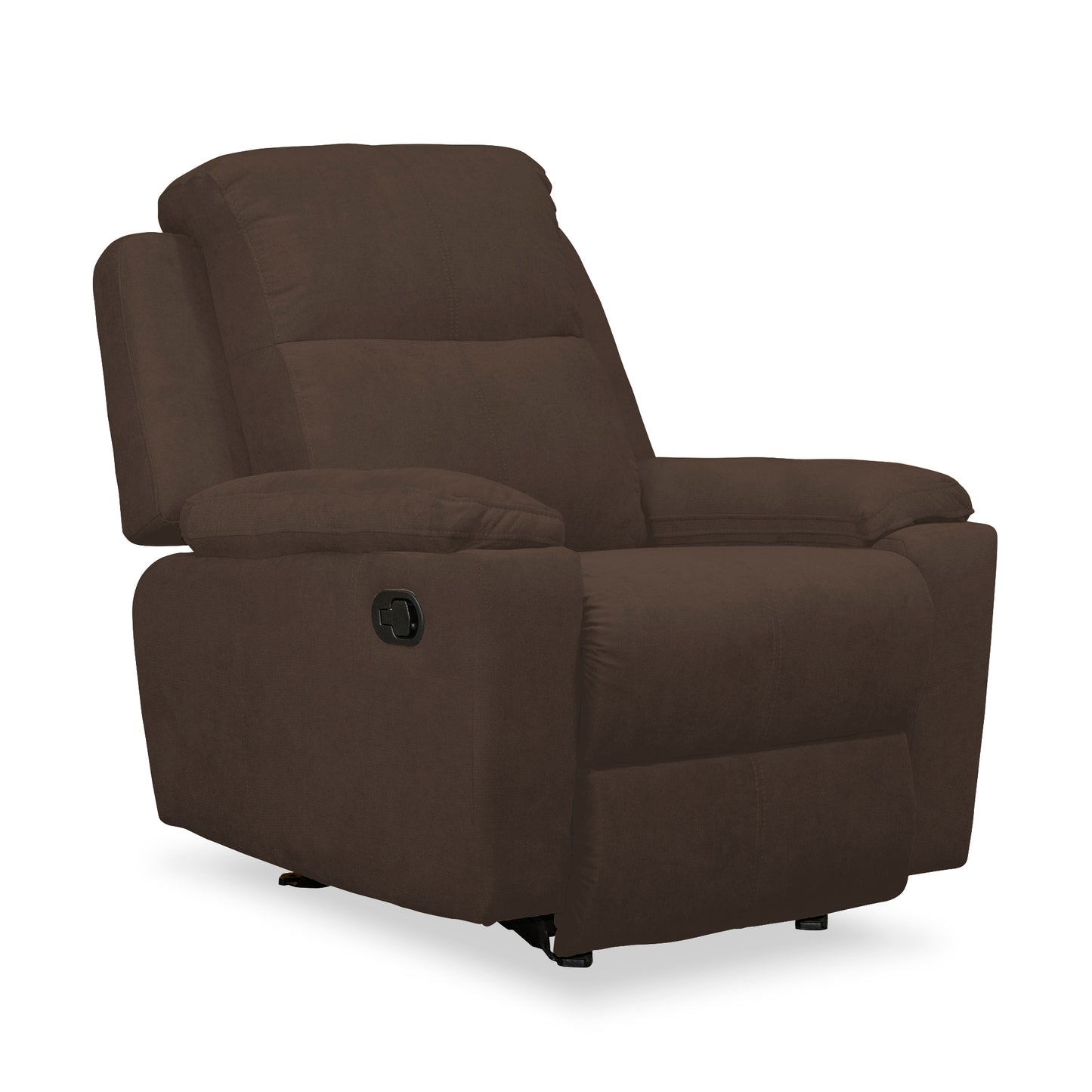 SILLA RECLINABLE ESTÁTICA MARSELLA MECEDORA MICROFIBRA. CHOCOLATE