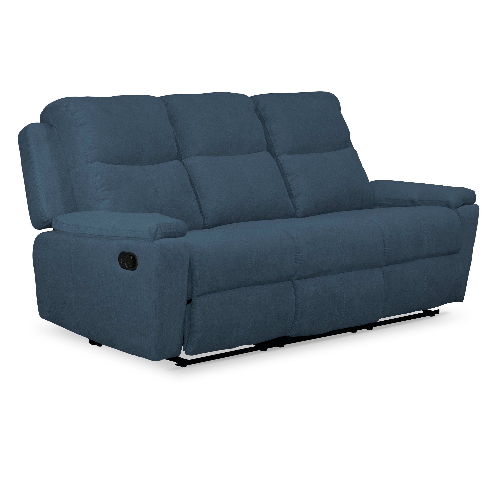 Sofa rec marsella 3 ptos estatico microfibra azul