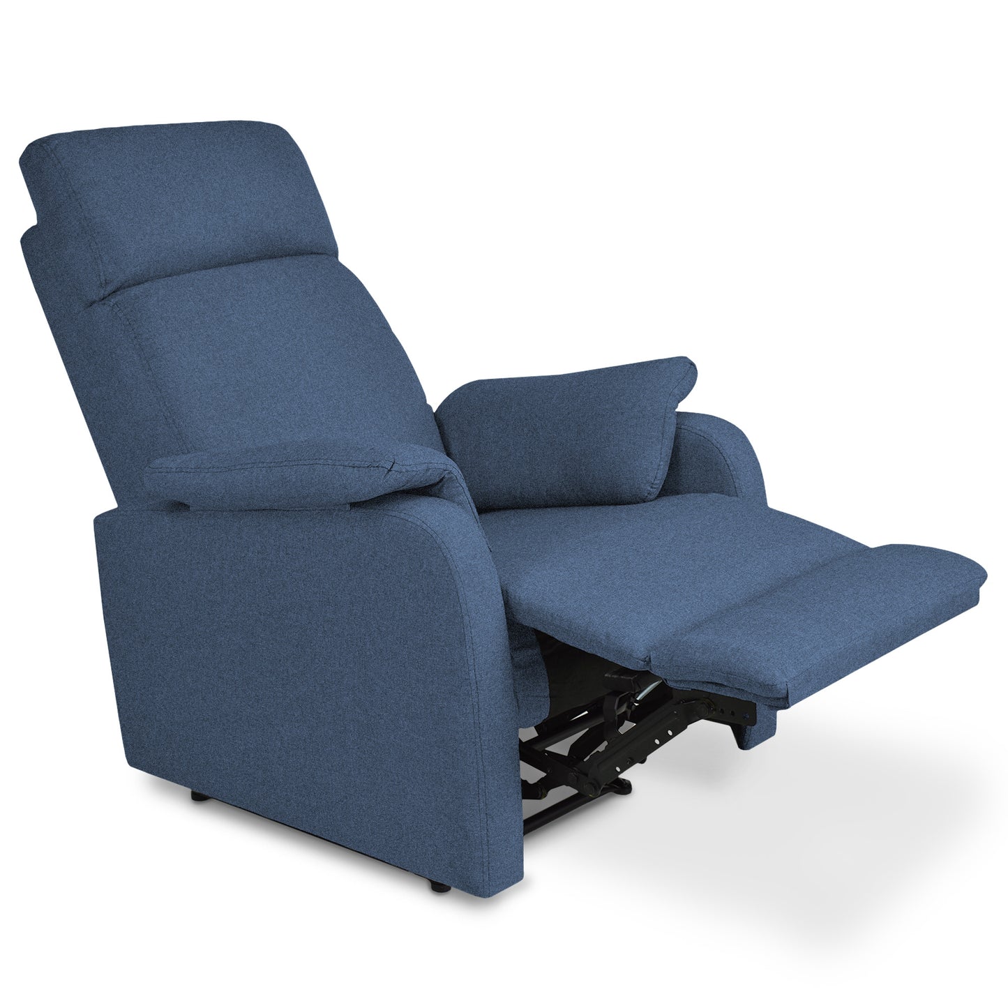 SILLA RECLINABLE VELVET MICROFIBRA AZUL