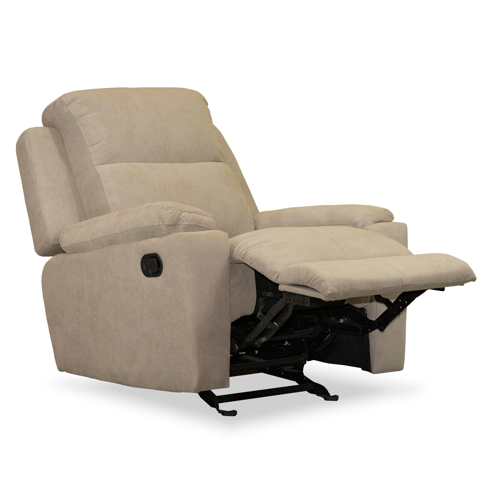 Silla reclinable estática marsella mecedora microfibra camel