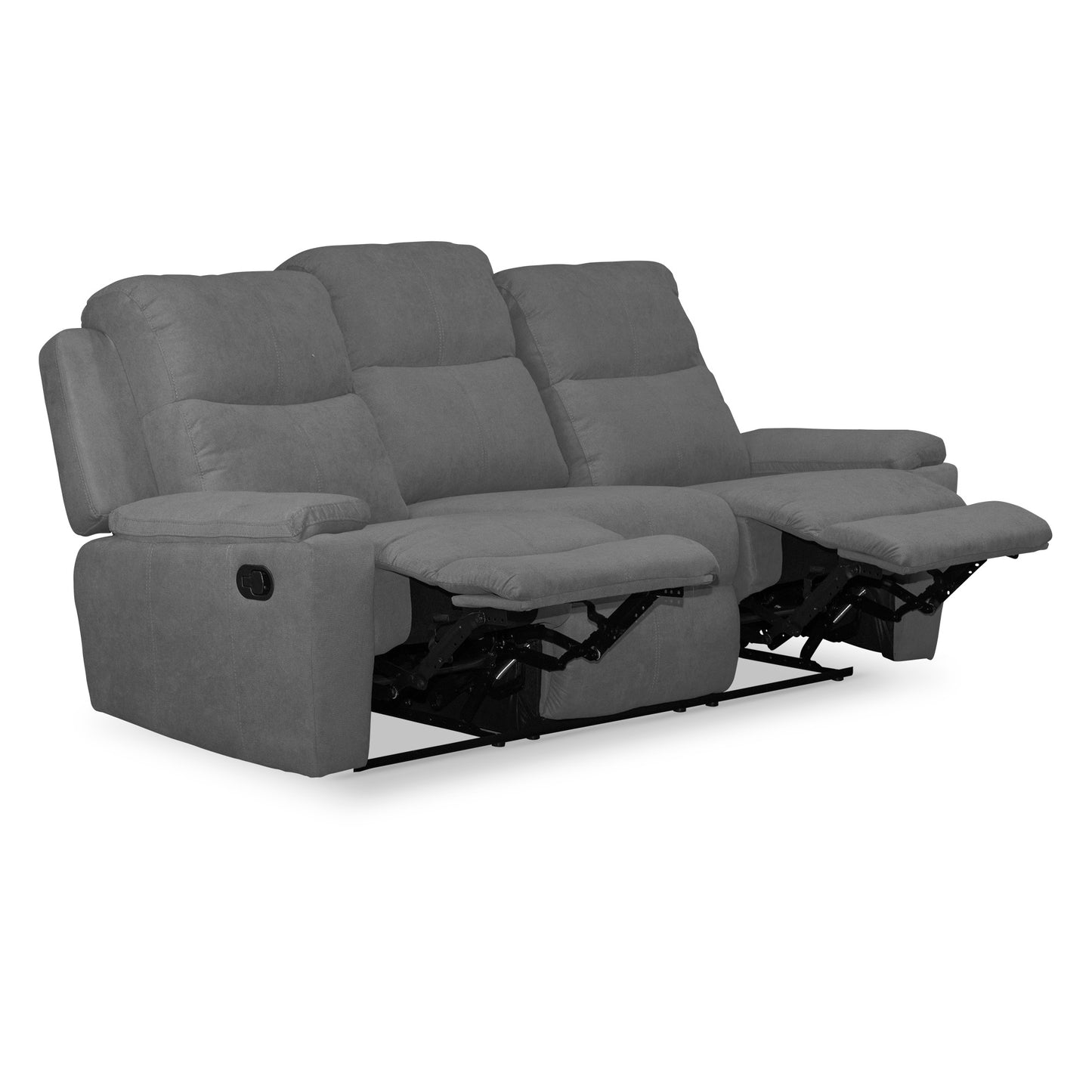 SOFA REC MARSELLA 3 PTOS ESTATICO MICROFIBRA GRIS PLOMO