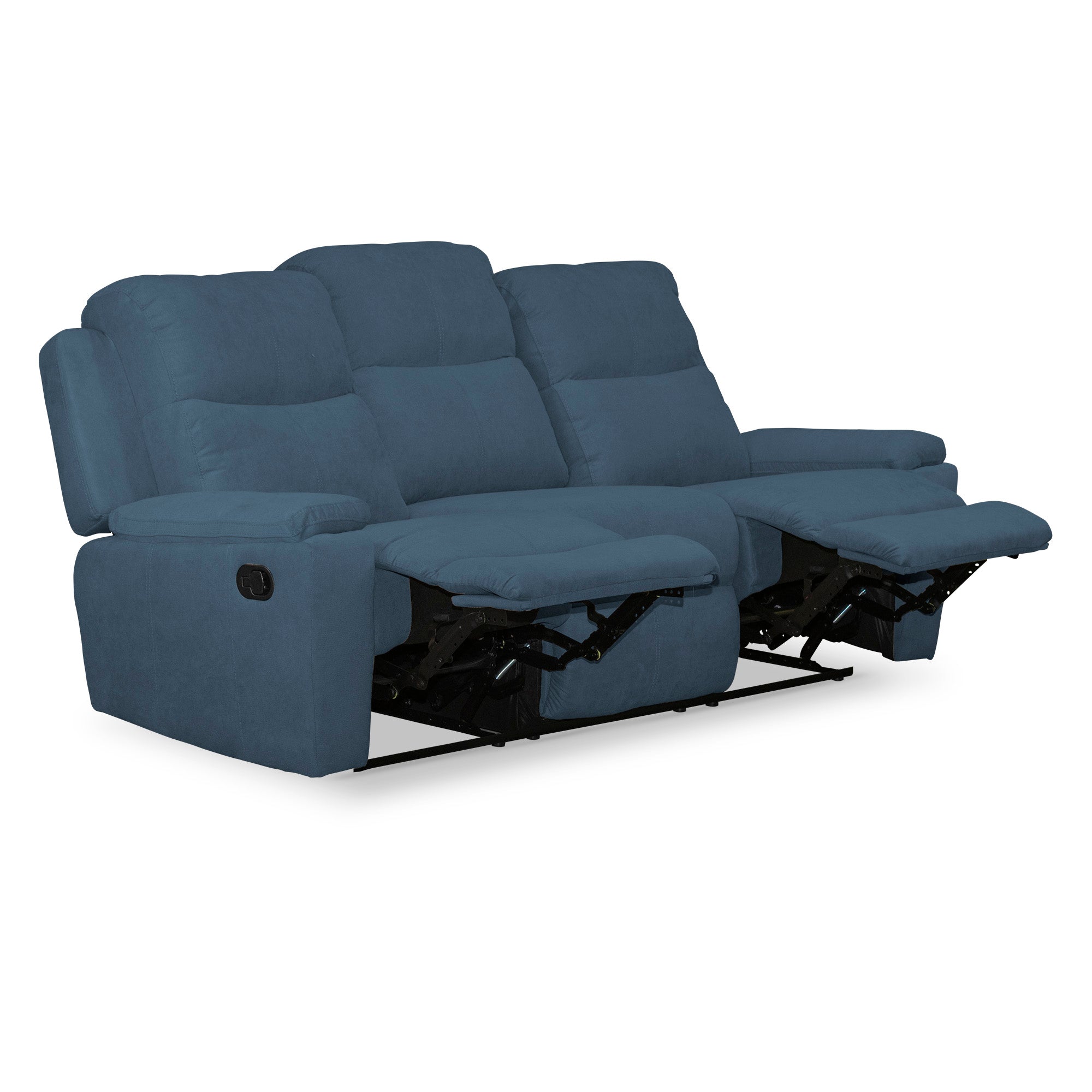 Sofa rec marsella 3 ptos estatico microfibra azul
