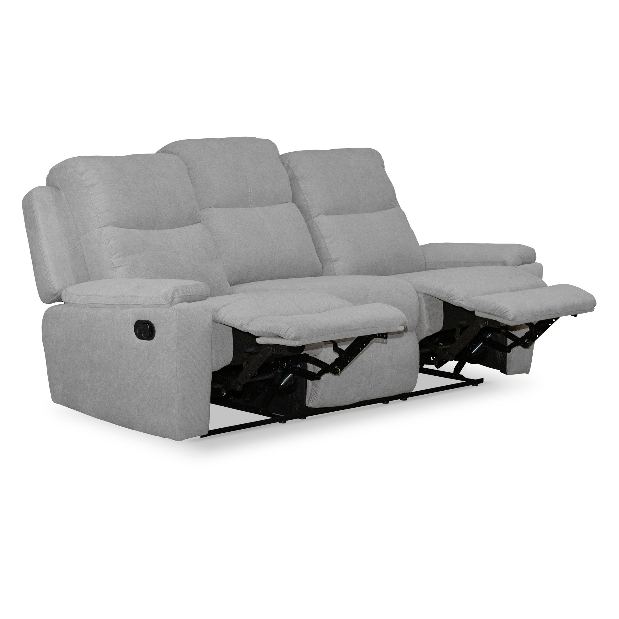 Sofa rec marsella 3 ptos estatico microfibra plata