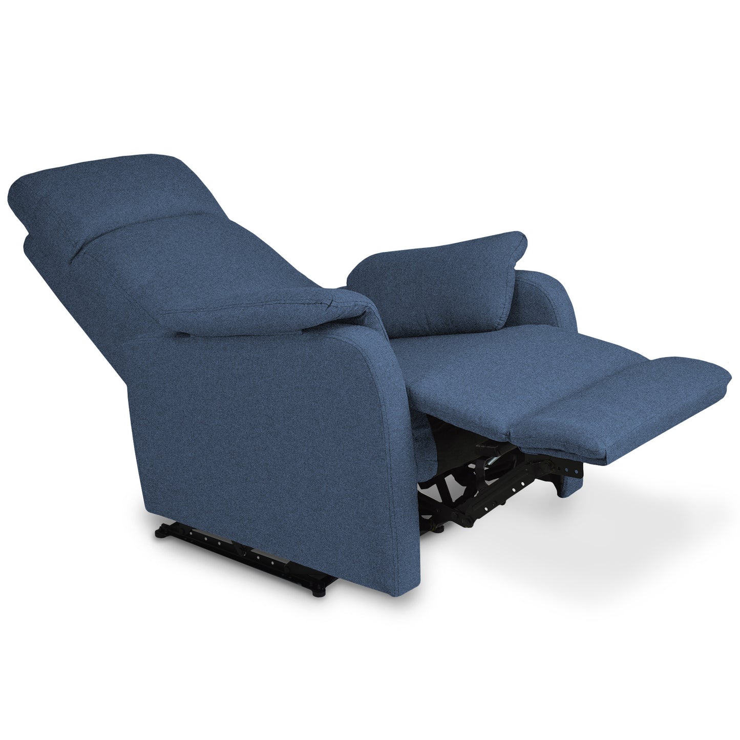 SILLA RECLINABLE VELVET MICROFIBRA AZUL