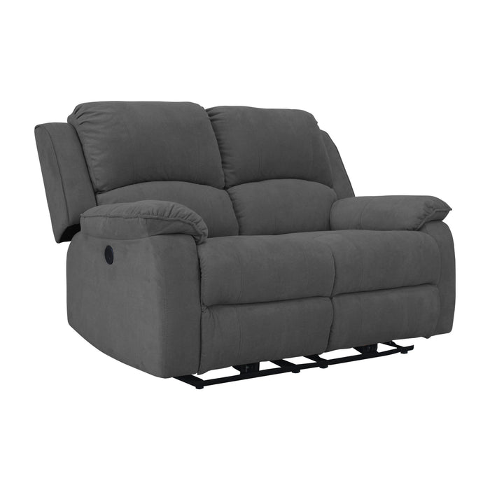 Sofa rec brooklyn 2 ptos estatico usb microfibra gris plomo