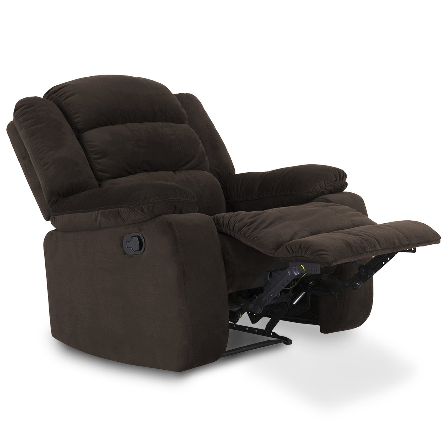 SILLA RECLINABLE DHAKA 1P ESTATICA MICROFIBRA CHOCOLATE