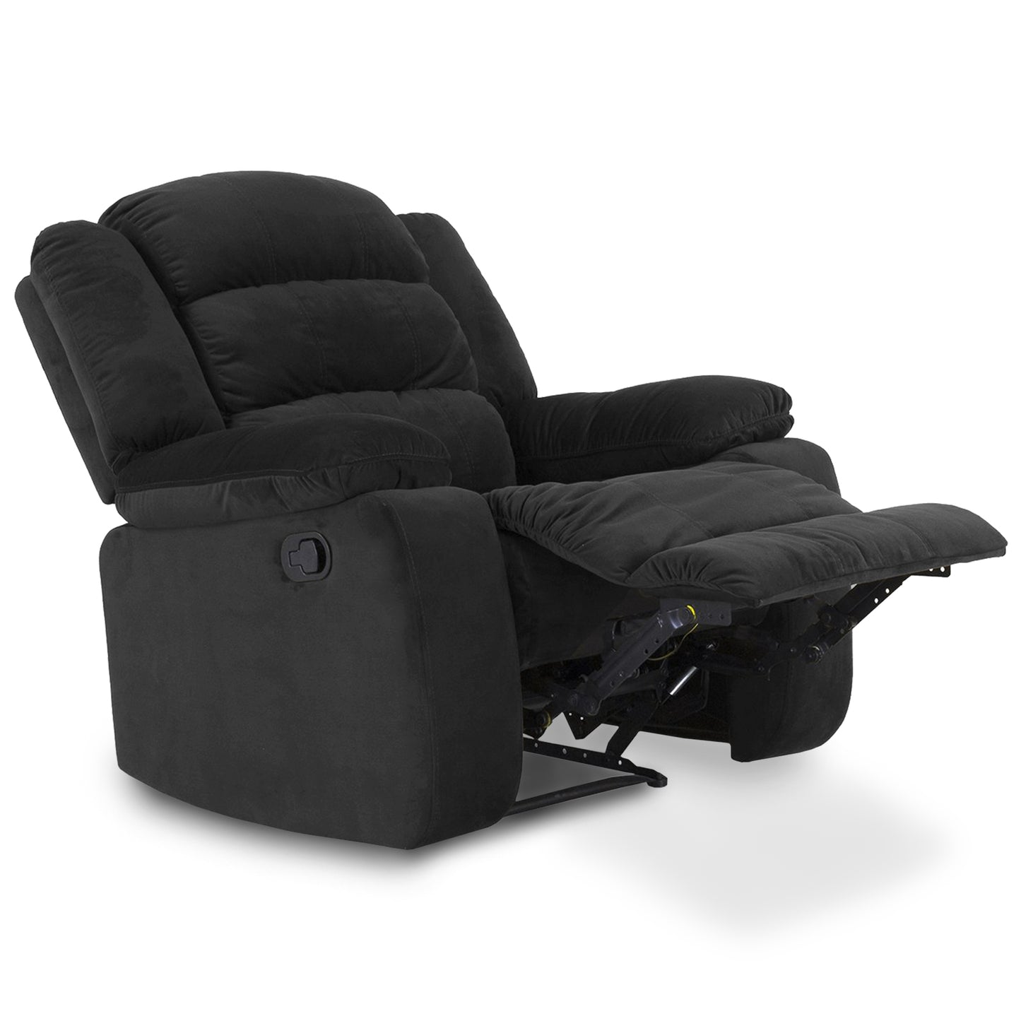 SILLA RECLINABLE DHAKA 1P ESTATICA MICROFIBRA NEGRO