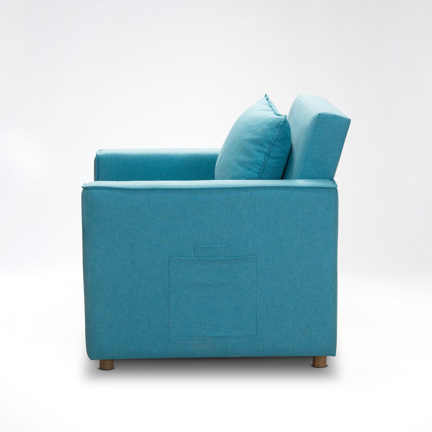 BUTACA CAMA CELTA TELA TURQUESA