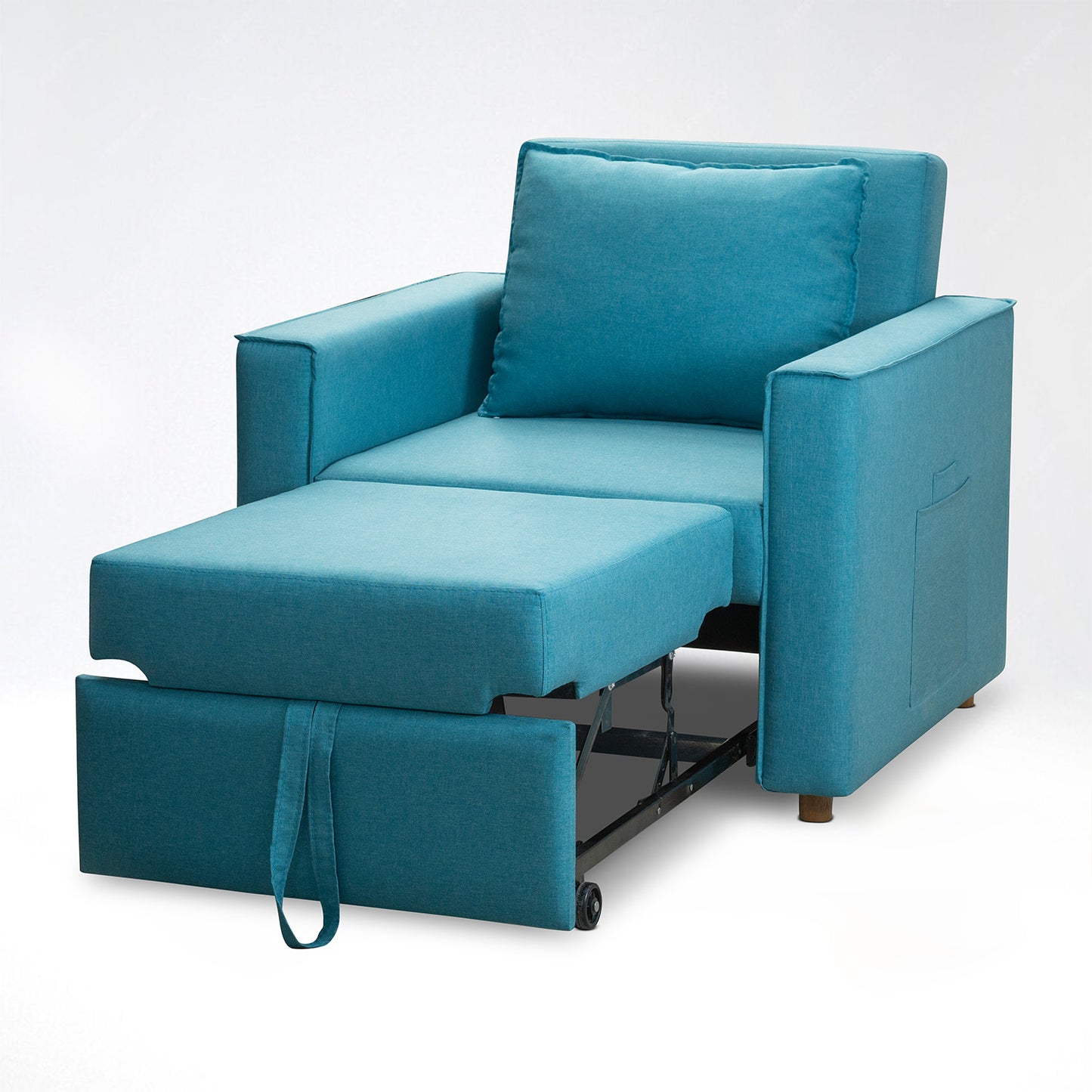 BUTACA CAMA CELTA TELA TURQUESA