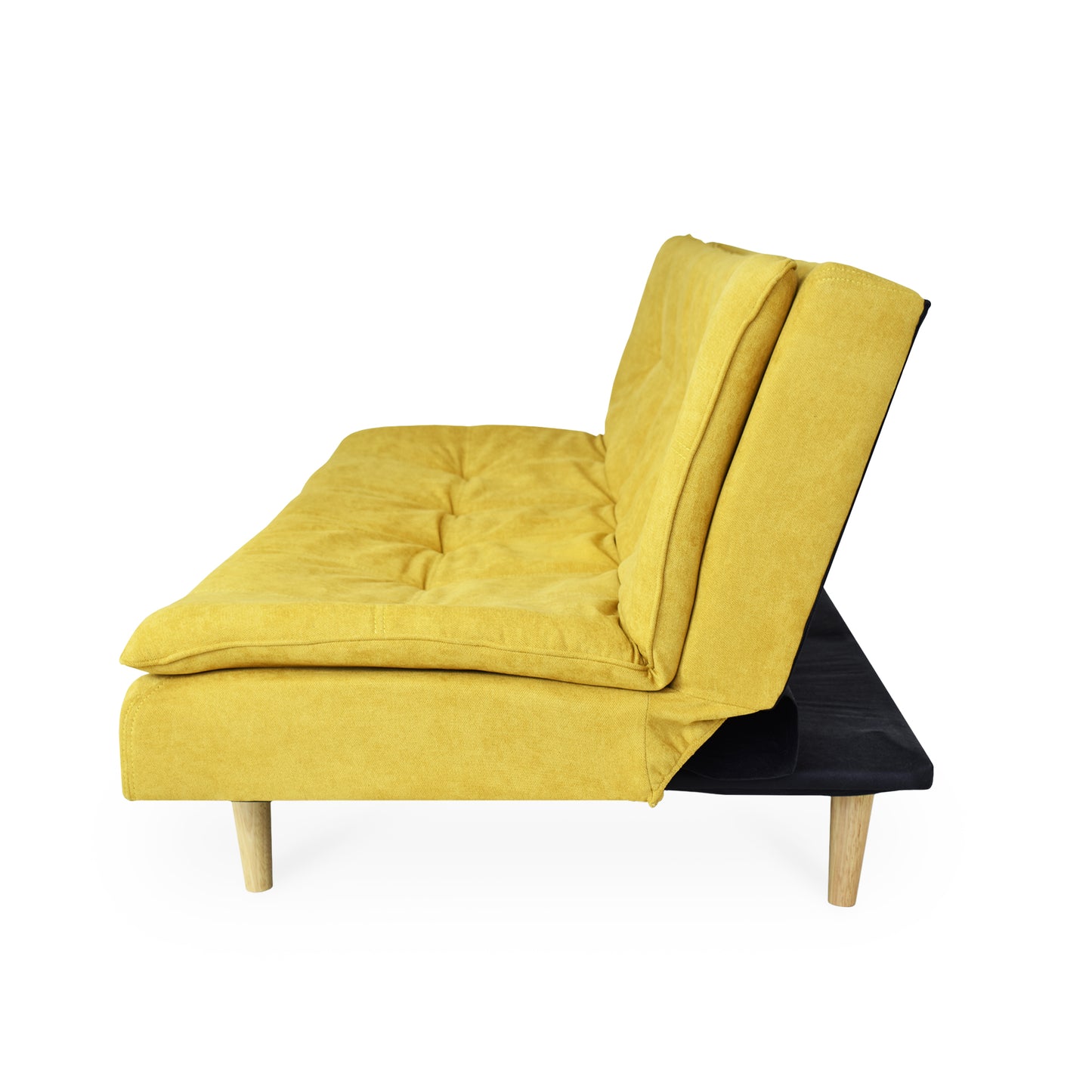 SOFA CAMA BELLINI MICROFIBRA MOSTAZA