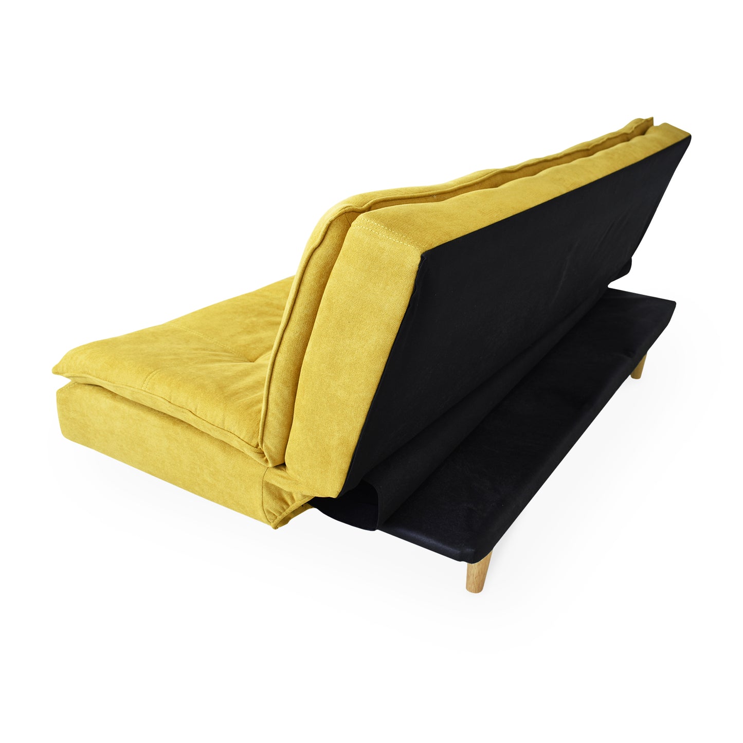 SOFA CAMA BELLINI MICROFIBRA MOSTAZA