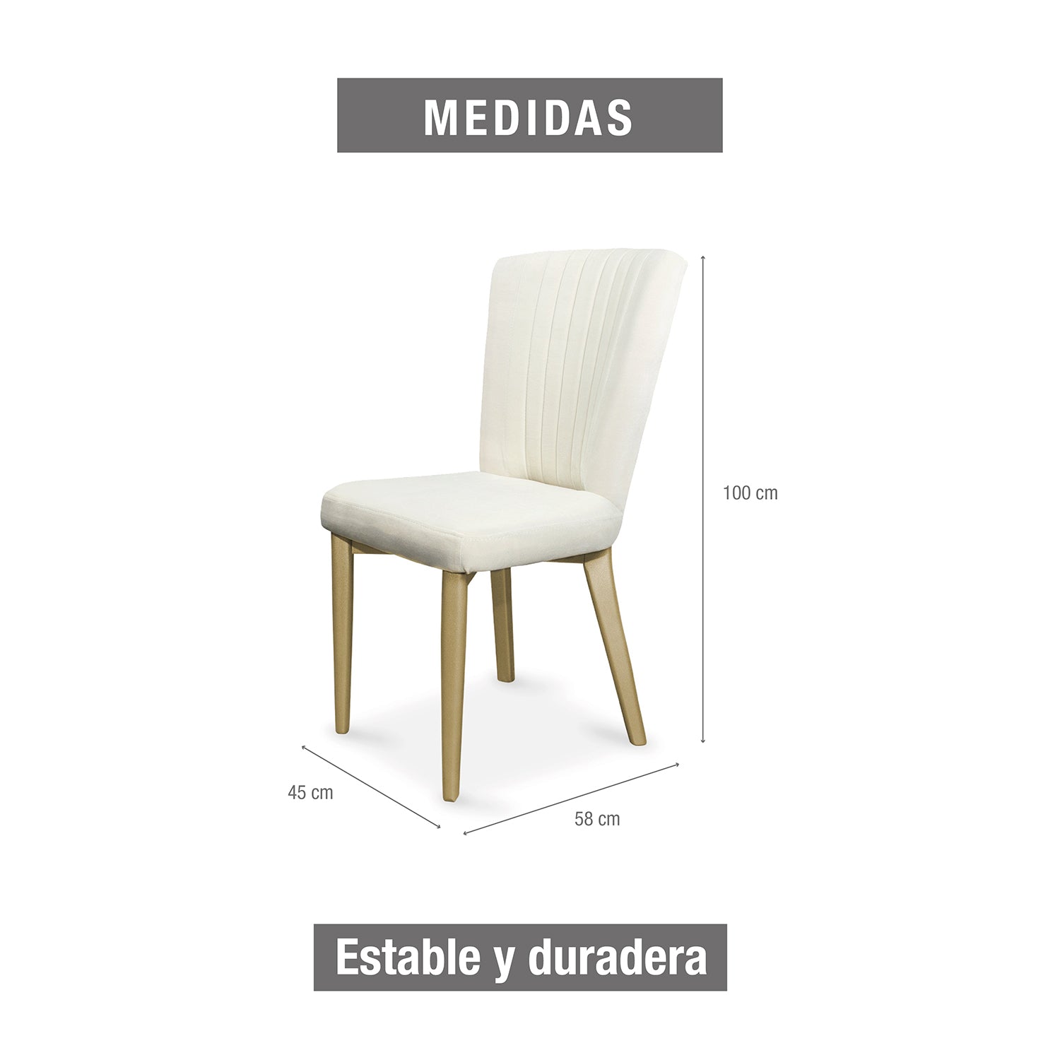 Comedor 6 puestos regina microfibra b perla champaña crudo